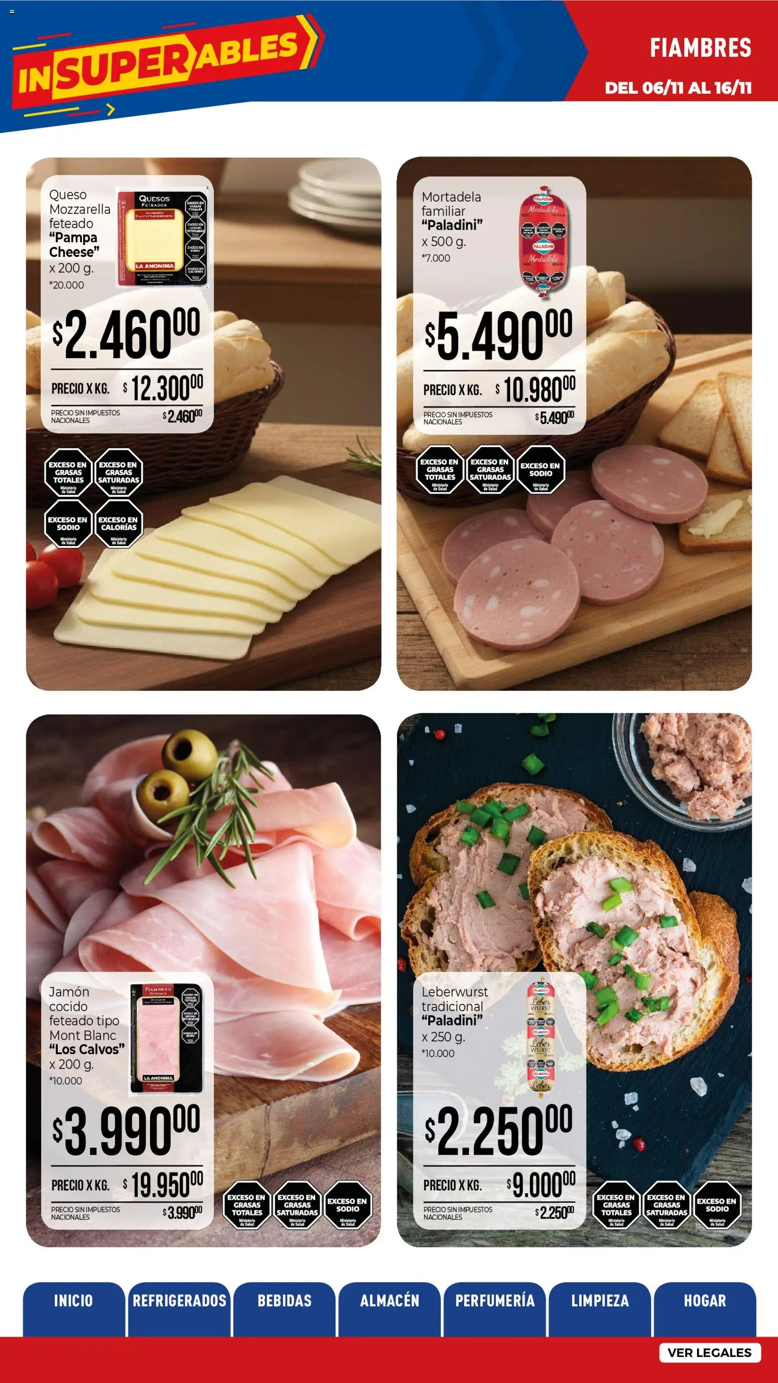 La Anonima catálogo │ válido desde el 06.11.2025 | Página: 3 | Productos: Mortadela, Queso, Jamón