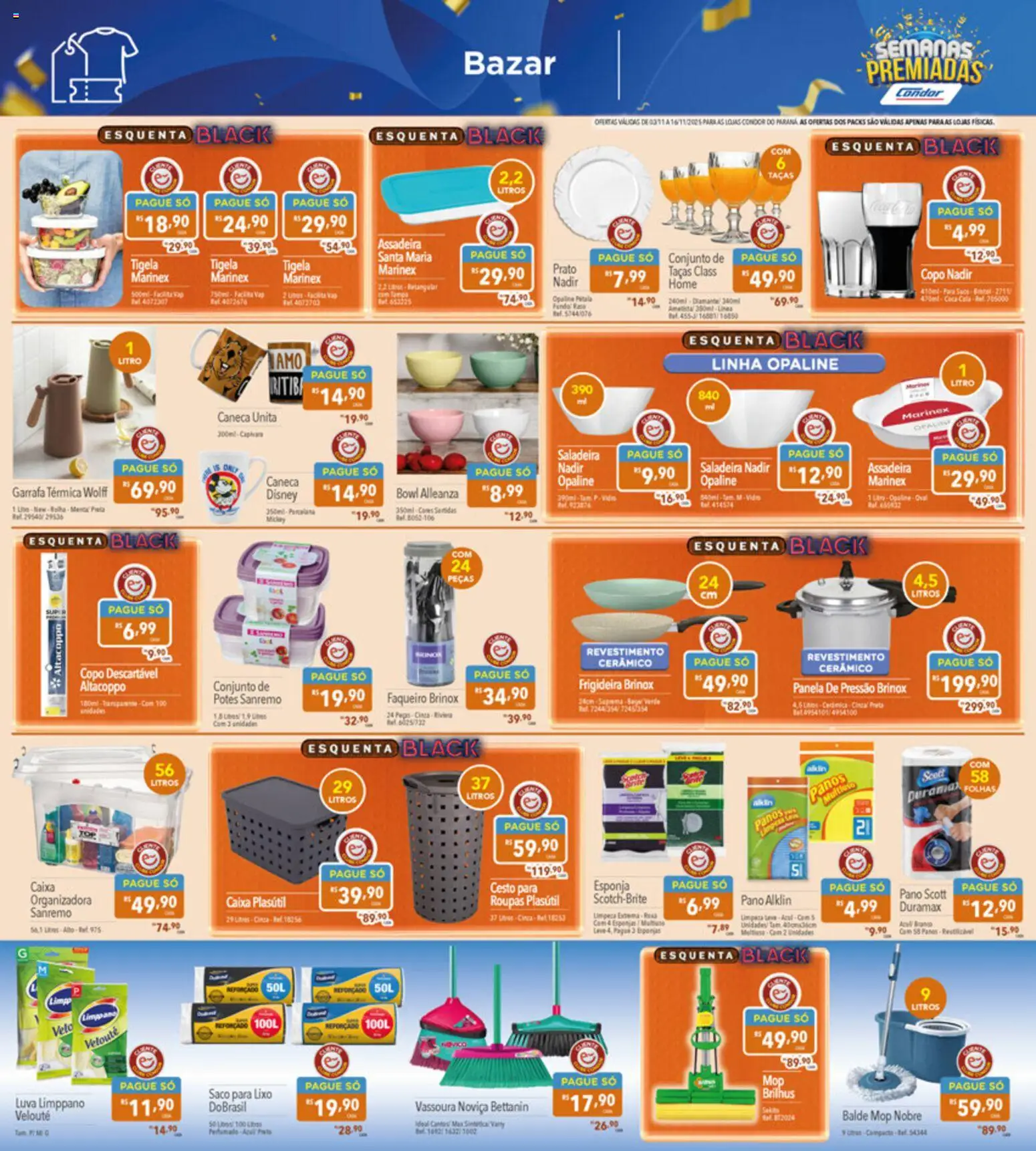 Supermercados Condor Folheto - válido de 03.11.2025 | Página: 26 | Produtos: Mop, Caixa, Roupas, Balde