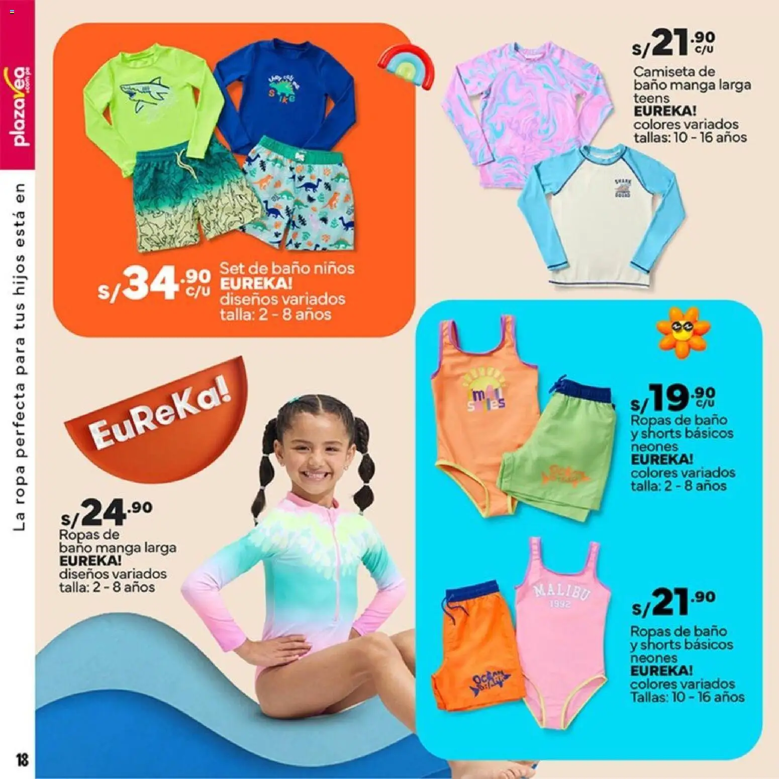 Catálogo Plaza Vea válido desde 26.12.2025 | Página: 18 | Productos: Baño, Ropa, Shorts