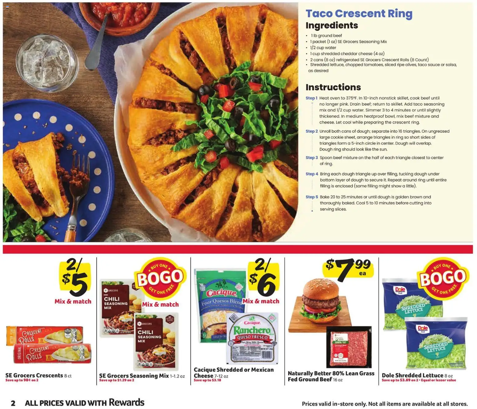 Winn Dixie Ad - valid from 28.01.2026 | Page: 2 | Products: Lettuce, Ring, Cheese, Oven