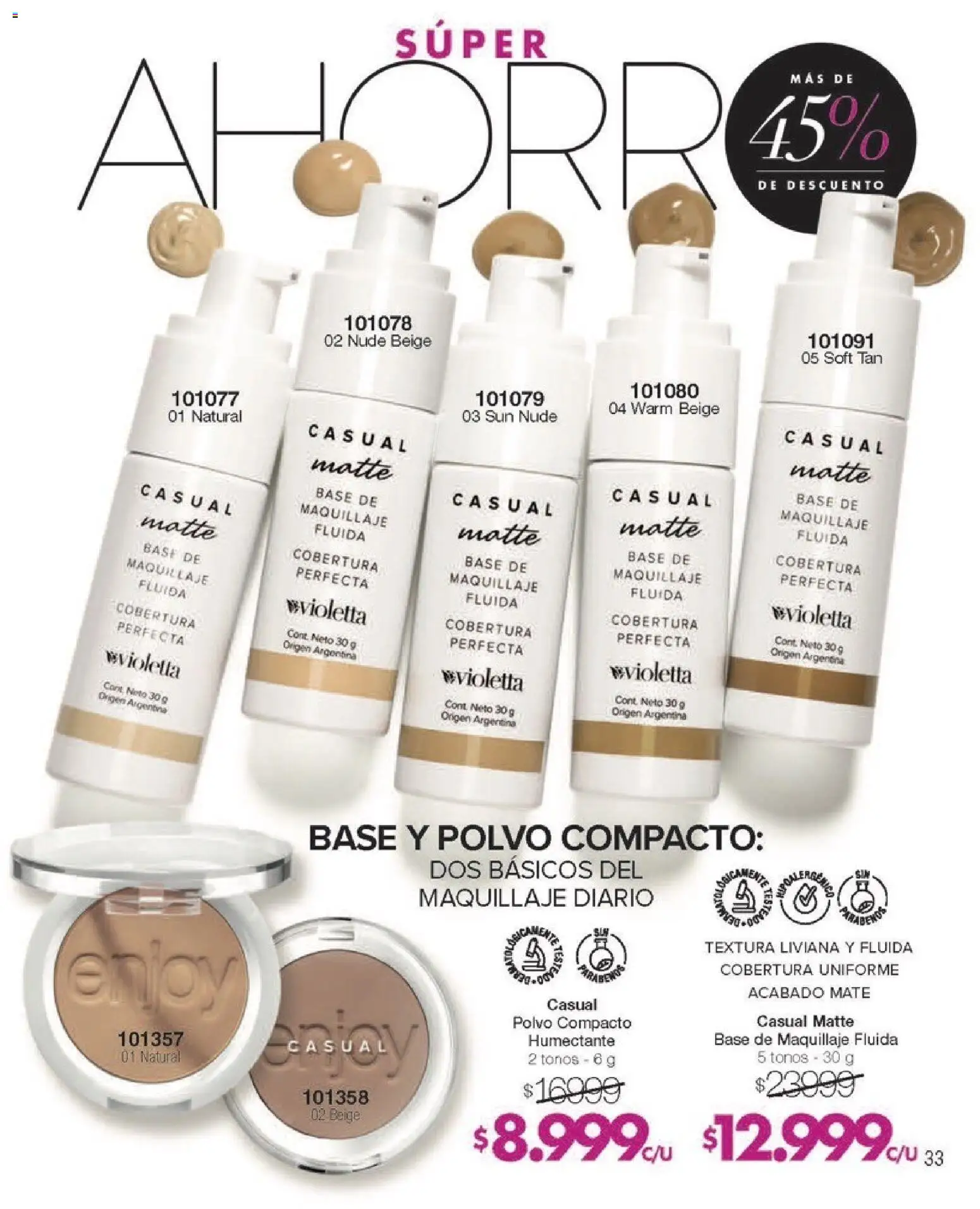 Violetta - Violetta Cosméticos │ válido desde el 09.03.2026 | Página: 224 | Productos: Mate, Base de maquillaje, Polvo, Polvo compacto