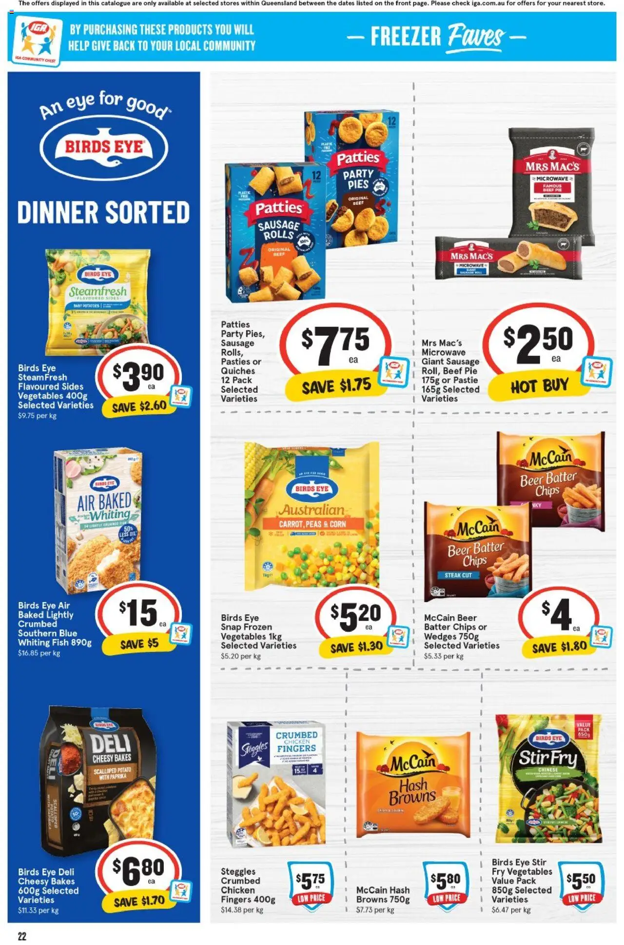 IGA catalogue - valid from 13.08.2025 | Page: 23 | Products: Chips, Paprika, Sausage, Freezer