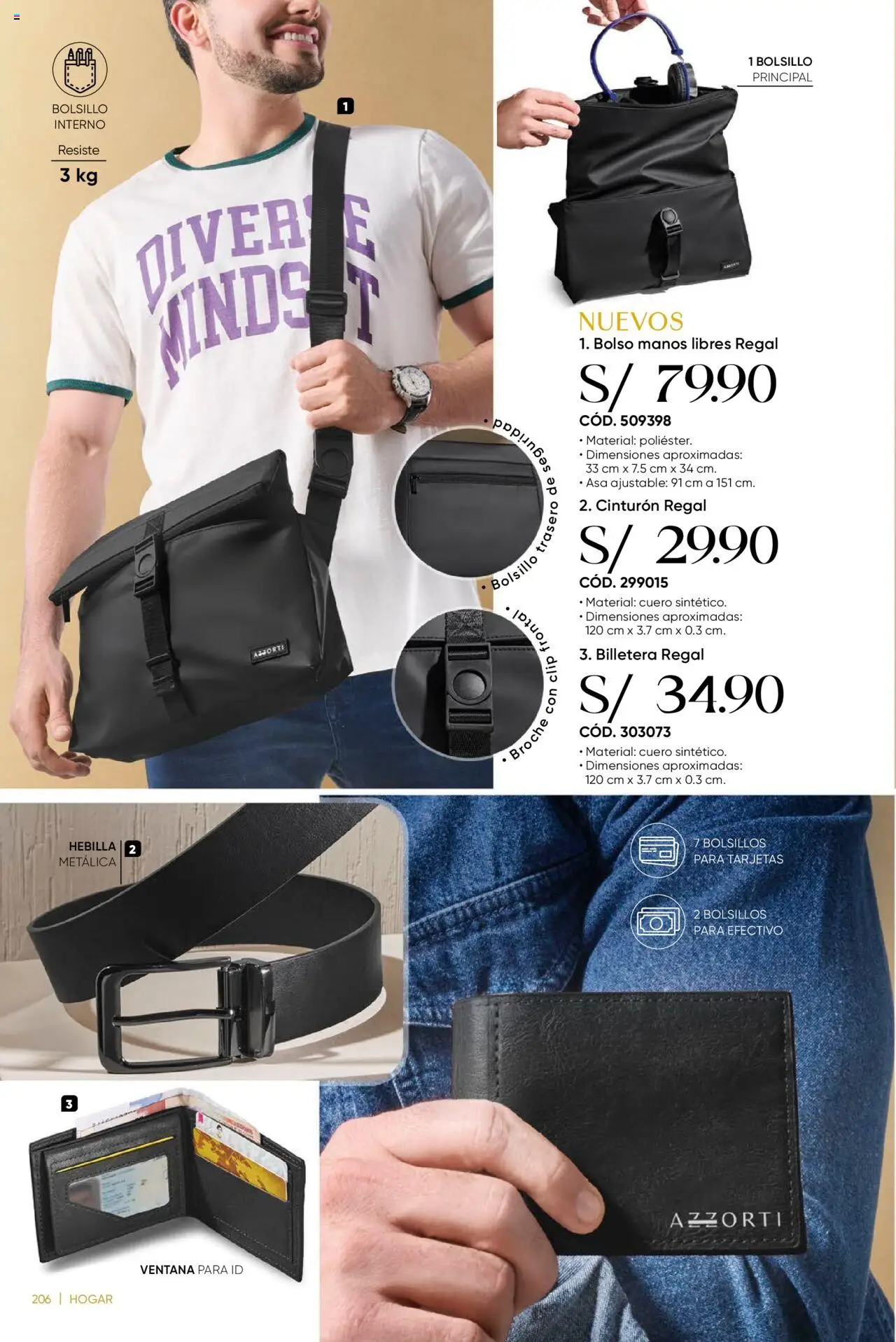Catálogo Azzorti válido desde 15.09.2025 | Página: 210 | Productos: Bolso, Billetera, Cinturón