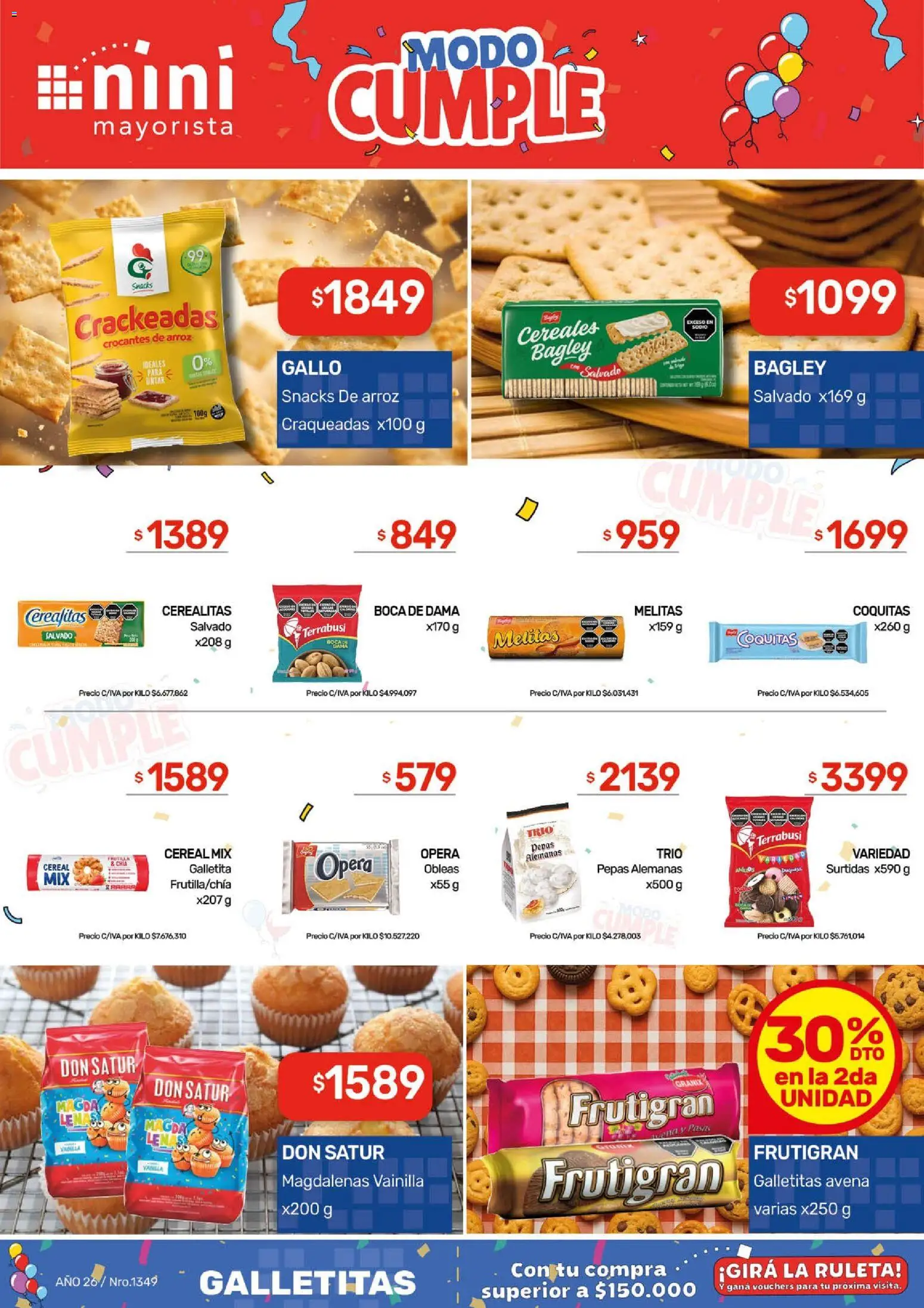 NINI Mayorista Ofertas │ válido desde el 02.03.2026 | Página: 29 | Productos: Galletitas, Avena, Arroz, Cereales