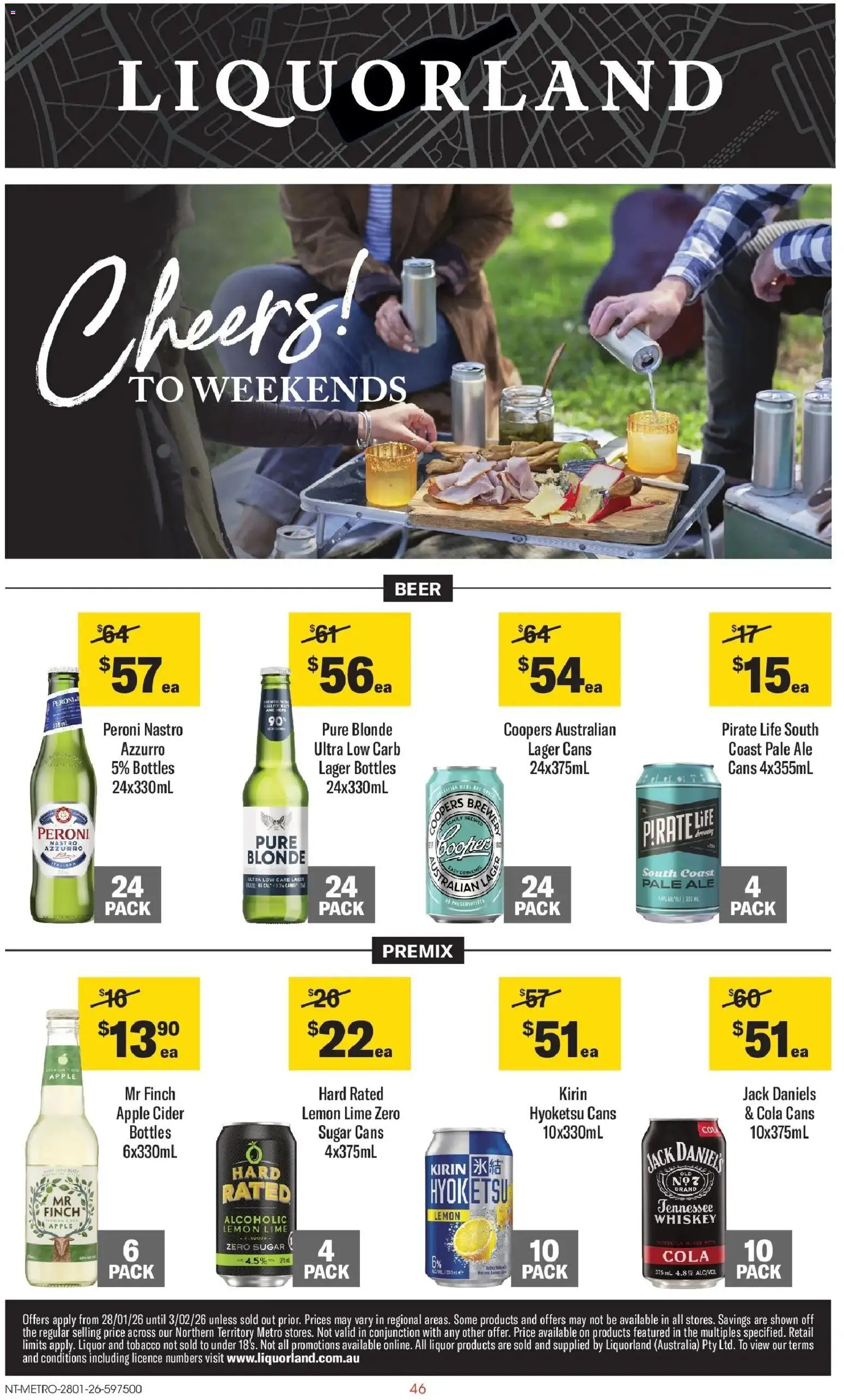 Coles catalogue - valid from 28.01.2026 | Page: 46 | Products: Whiskey, Sugar, Lemon, Lime