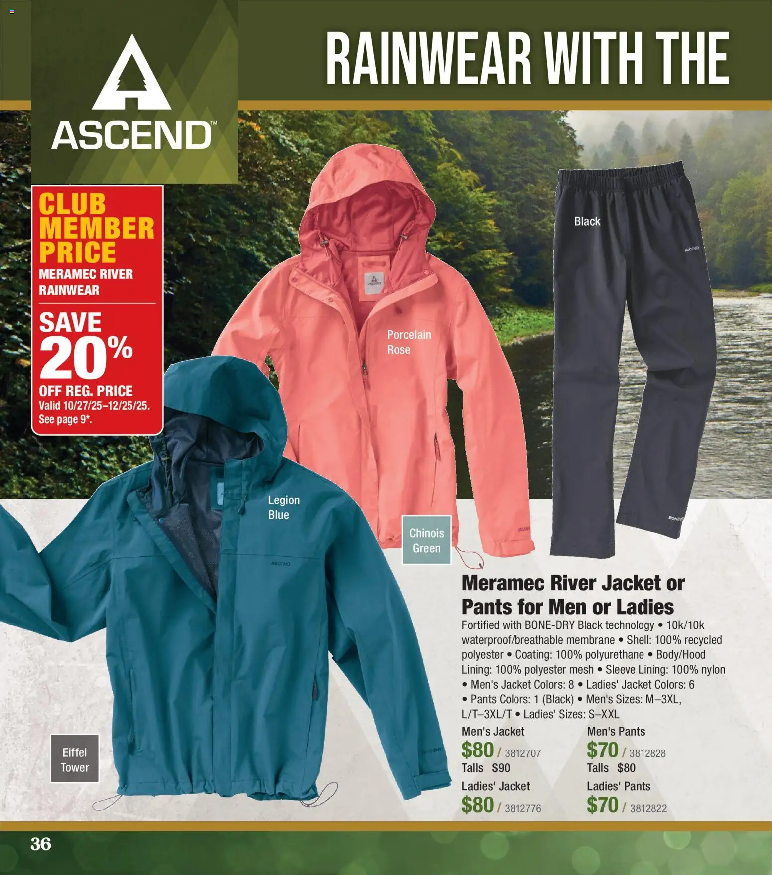 Cabela's Christmas Gift Guide 25 - valid from 01.11.2025 | Page: 36 | Products: Jacket, Pants, Rainwear