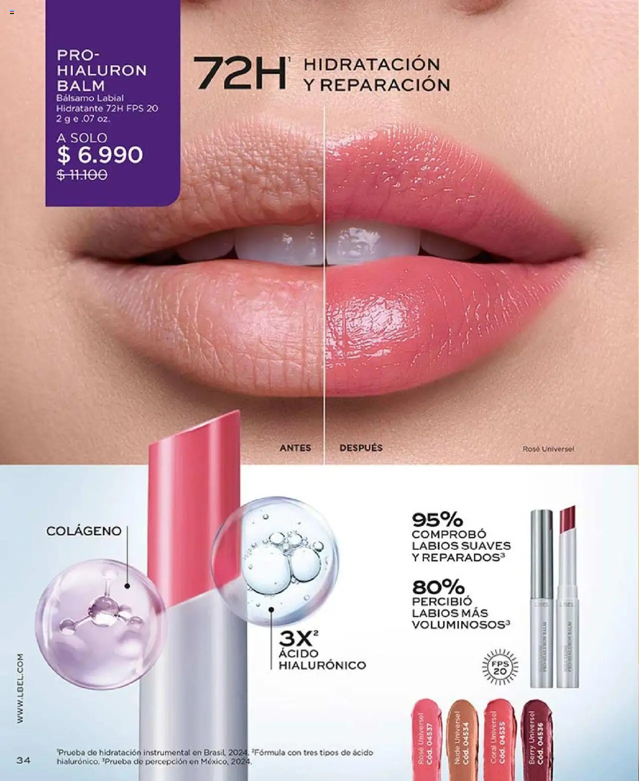 Catálogo L'Bel Campaña 14 │ válido desde el 31.08.2025 | Página: 34 | Productos: Bálsamo, Labial