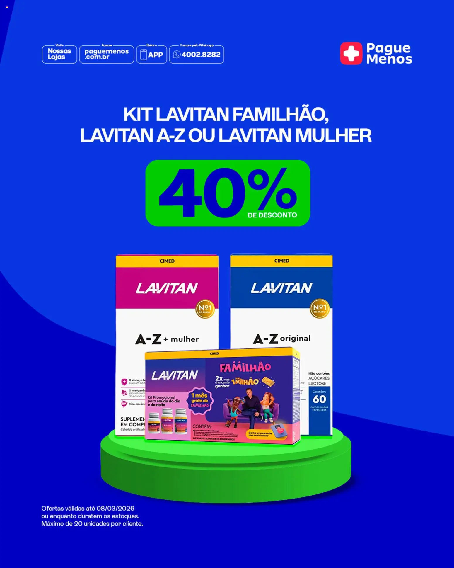 Pague Menos Folheto - válido de 02.03.2026 | Página: 2 | Produtos: Pó, Baixo