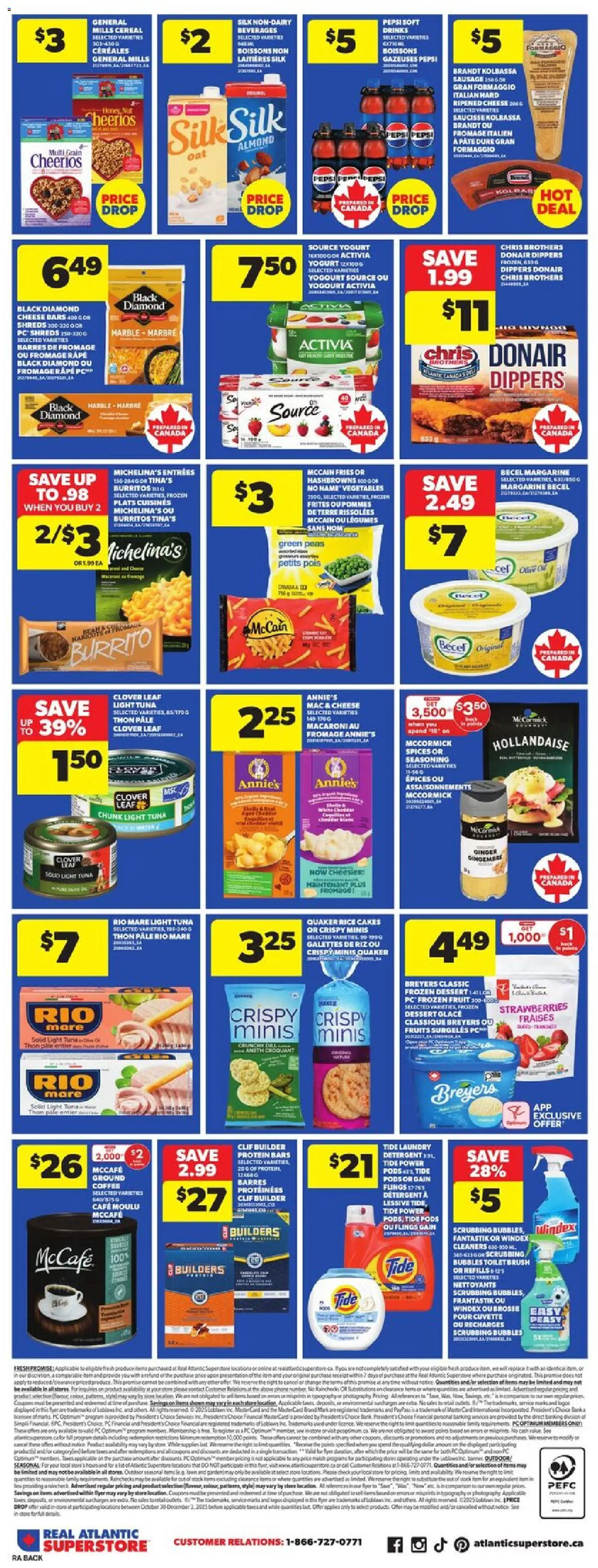 Atlantic Superstore flyer valid from 30.10.2025 | Page: 4 | Products: Rice, Strawberries, Phone, Yogurt