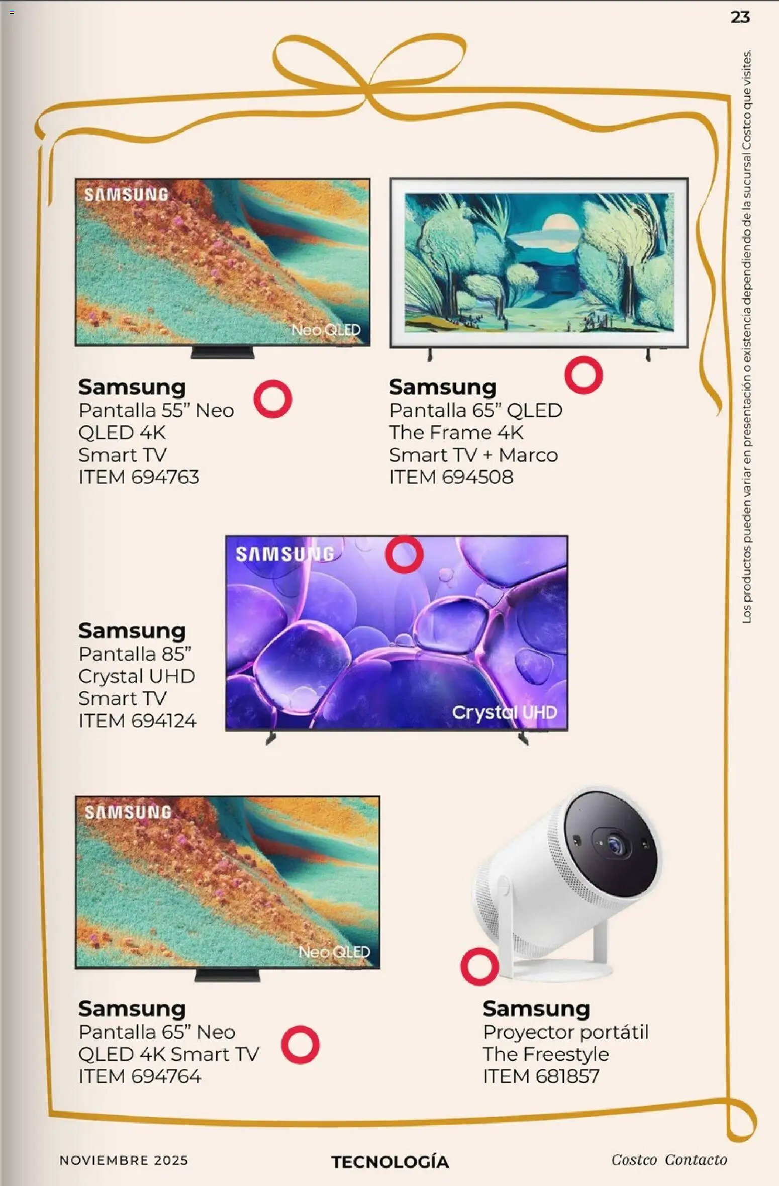 Nuevas ofertas de Costco válidas en toda la República Mexicana desde el 01.11.2025. ¡Encuentra las mejores ofertas en Costco Revista Noviembre! | Página: 23 | Productos: Proyector