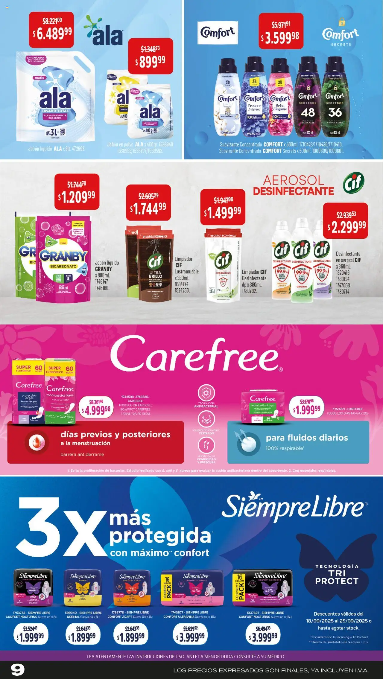 Makro ofertas │ válido desde el 18.09.2025 | Página: 9 | Productos: Perfume, Polvo, Jabón líquido, Brillo