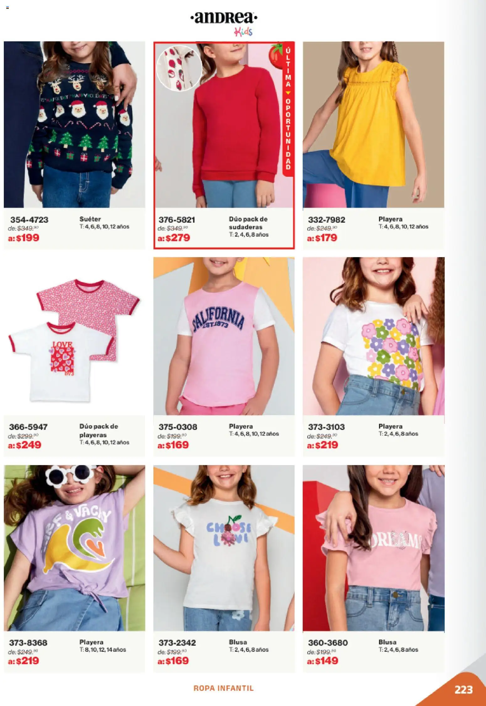 Nuevas ofertas de Andrea válidas en toda la República Mexicana desde el 02.11.2025. ¡Encuentra las mejores ofertas en Andrea catálogo Outlet! | Página: 223 | Productos: Blusa, Suéter, Ropa, Playera