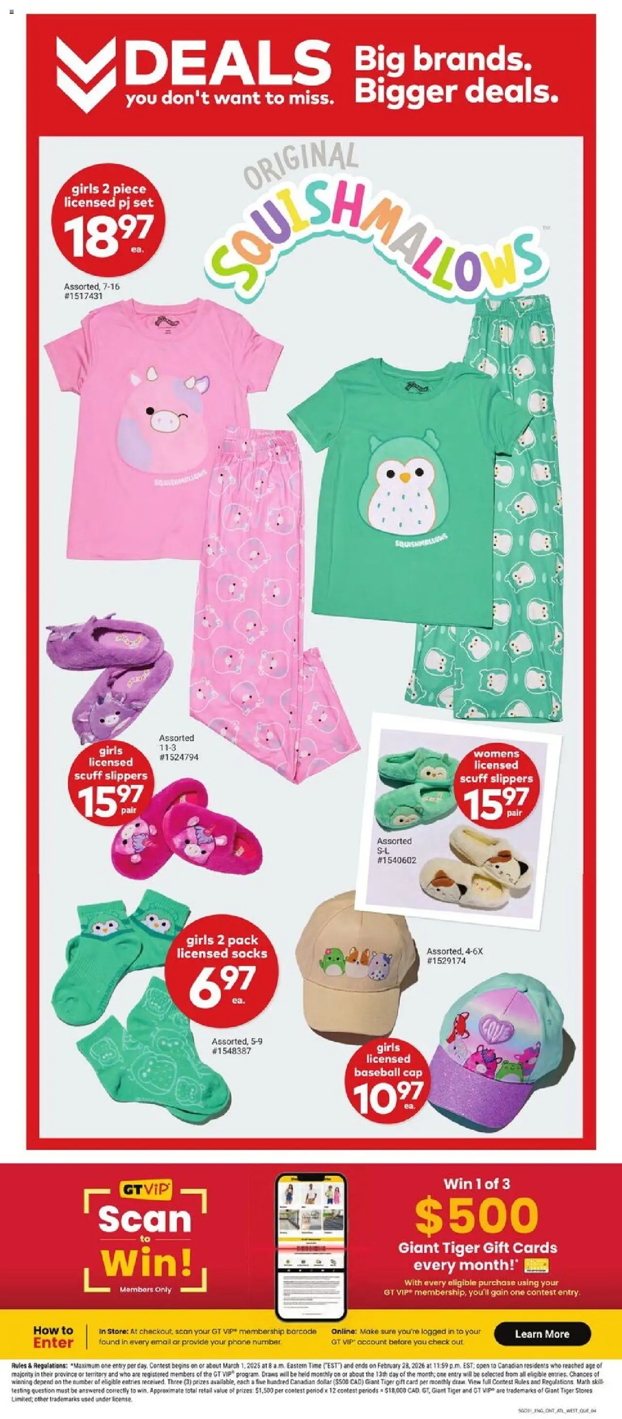 Giant Tiger flyer valid from 23.07.2025 | Page: 6 | Products: Cap, Phone, Shoes, Socks