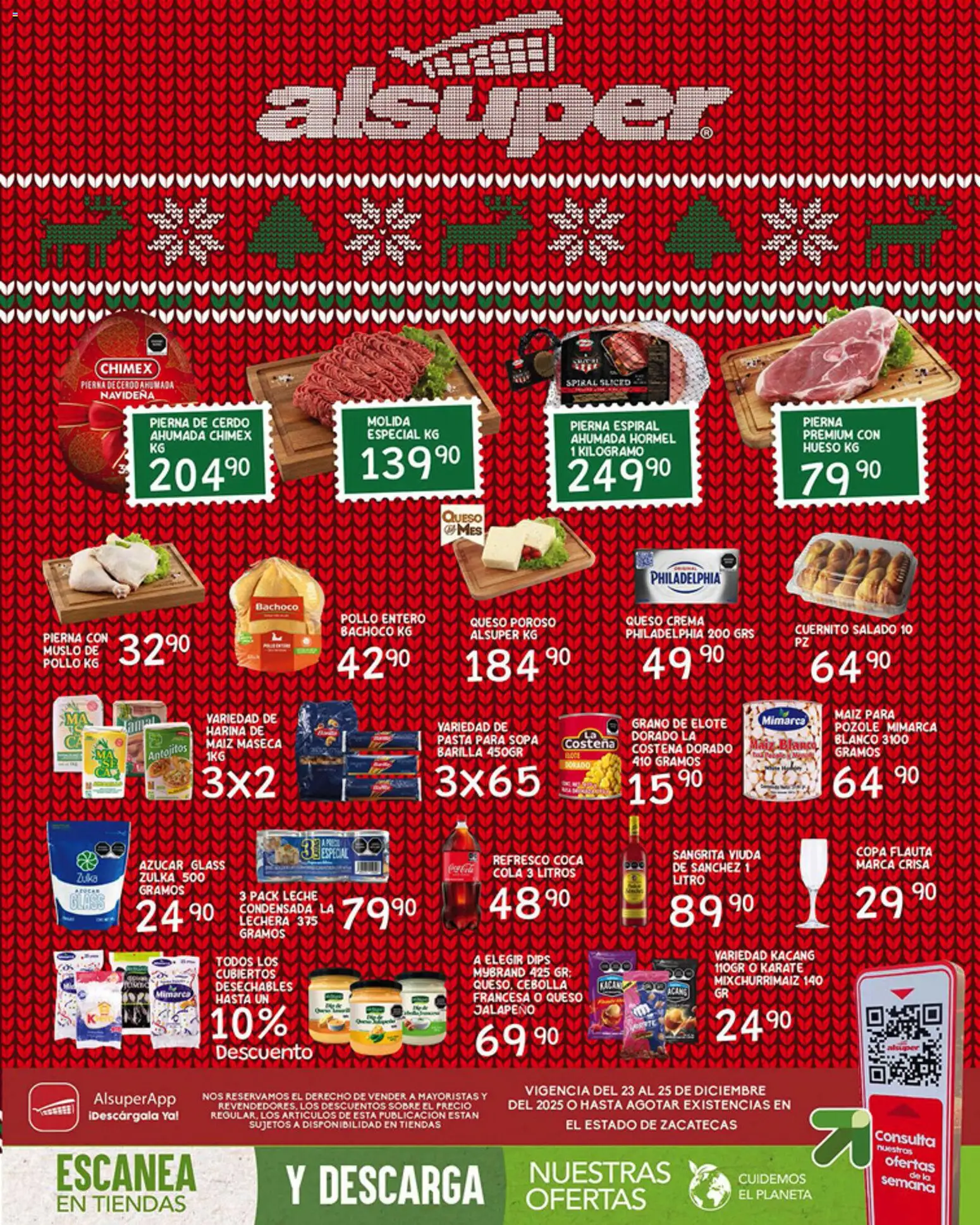 Nuevas ofertas de Alsuper válidas en toda la República Mexicana desde el 23.12.2025. ¡Encuentra las mejores ofertas en Alsuper folleto Zacatecas! | Página: 1 | Productos: Harina, Champagne, Pasta, Sobre