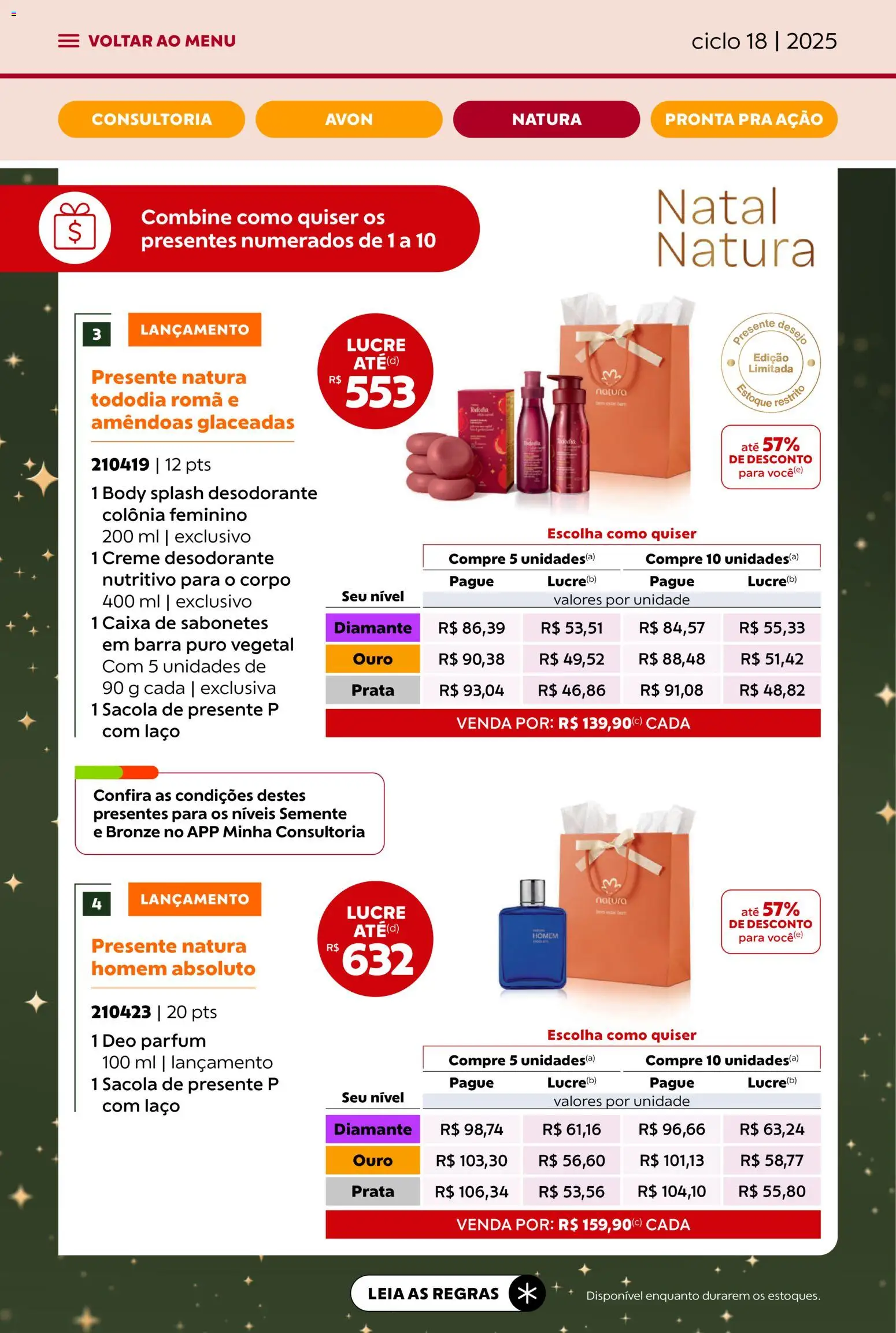 Avon Folheto - válido de 29.10.2025 | Página: 45 | Produtos: Desodorante, Caixa, Creme, Body