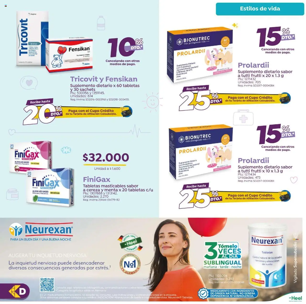 Colsubsidio revista - valida desde el 10.08.2025 | Página: 2 | Productos: Azucar, Suplemento dietario, Polvo