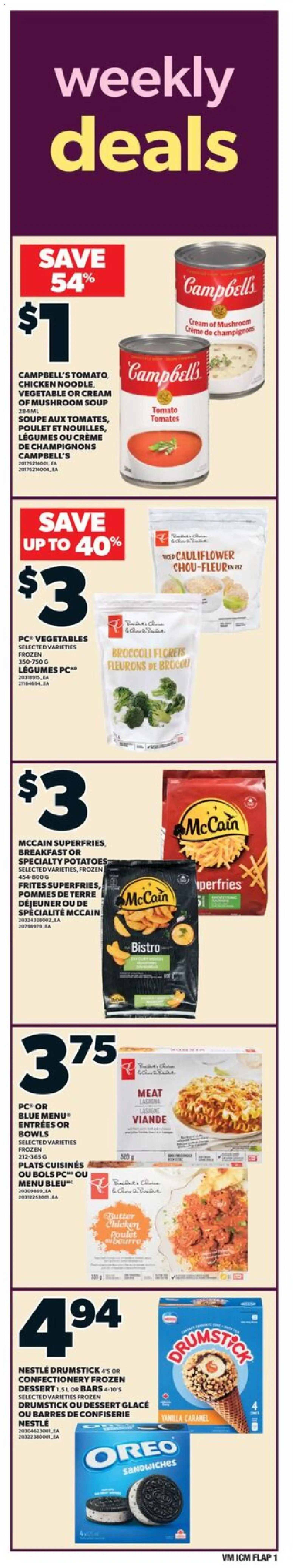 Valu Mart flyer valid from 27.11.2025 | Page: 1 | Products: Cream, PC, Potatoes, Chicken