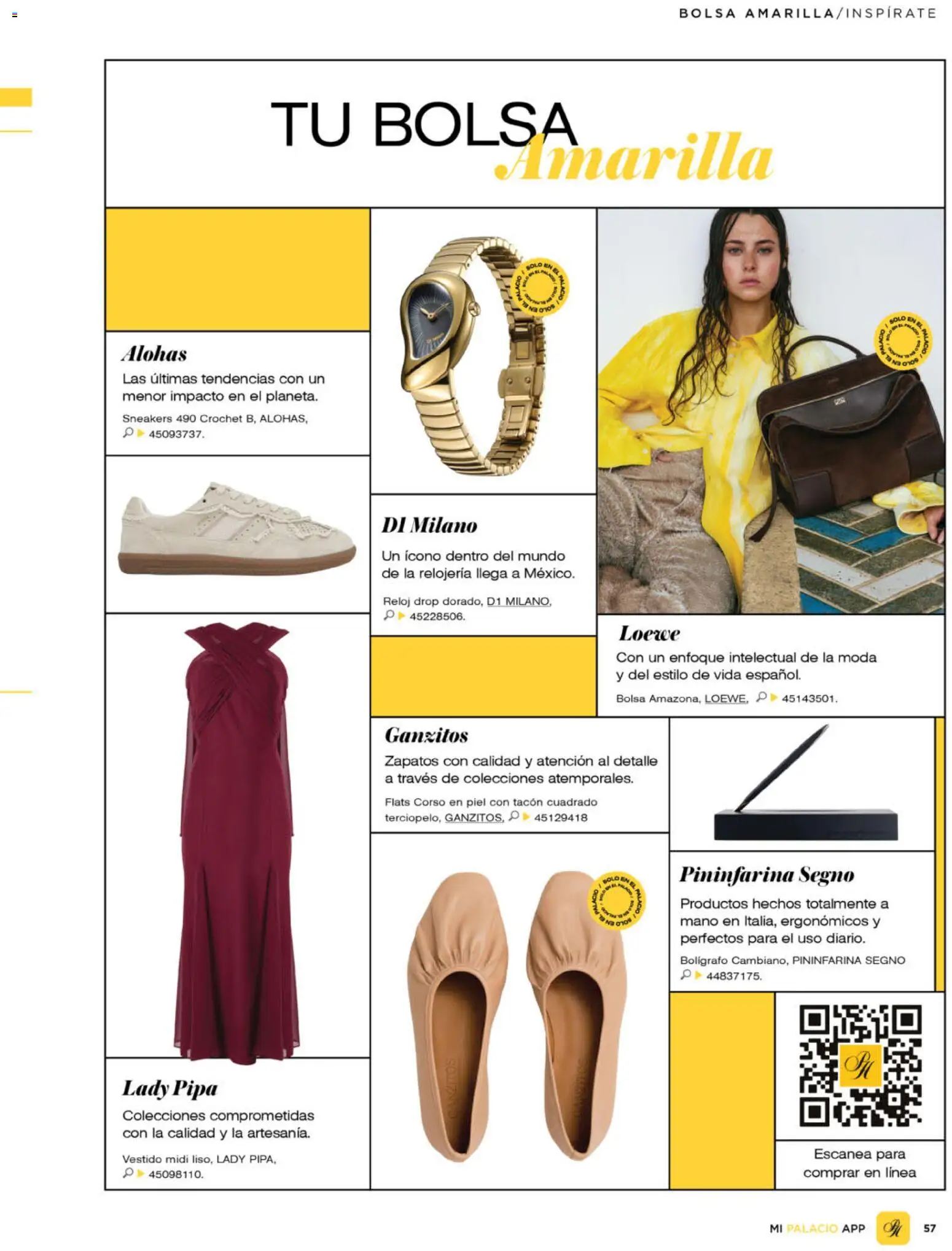 Nuevas ofertas de Palacio De Hierro válidas en toda la República Mexicana desde el 01.04.2026. ¡Encuentra las mejores ofertas en Palacio De Hierro catálogo! | Página: 59 | Productos: Bolsa, Zapatos, Vestido, Reloj