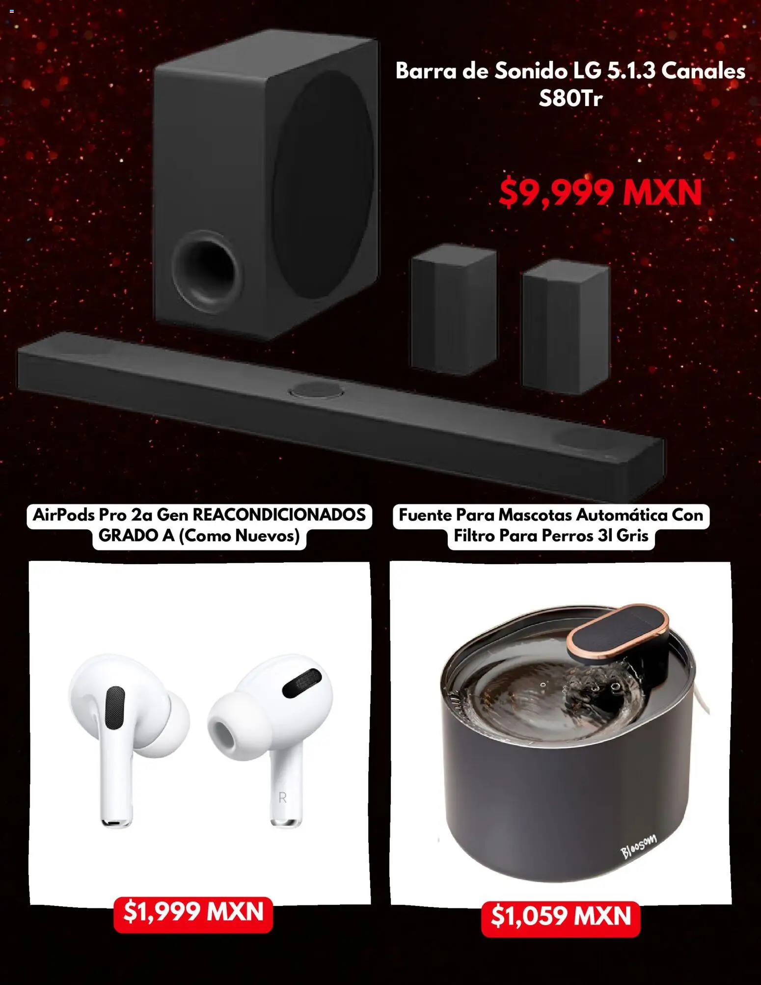 Nuevas ofertas de Sears válidas en toda la República Mexicana desde el 28.11.2025. ¡Encuentra las mejores ofertas en Sears Black Friday! | Página: 4 | Productos: Fuente, Barra