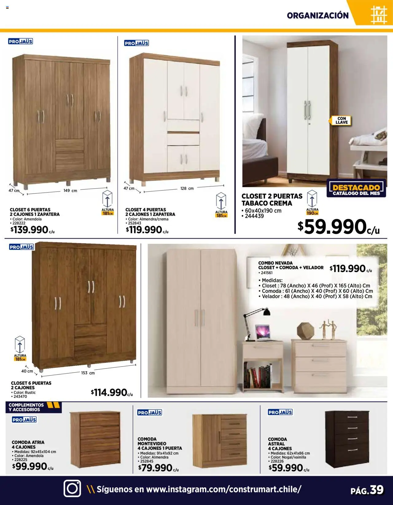 Construmart ofertas  │ válido desde el 10.06.2025 | Página: 39 | Productos: Almendra, Closet, Llave, Crema