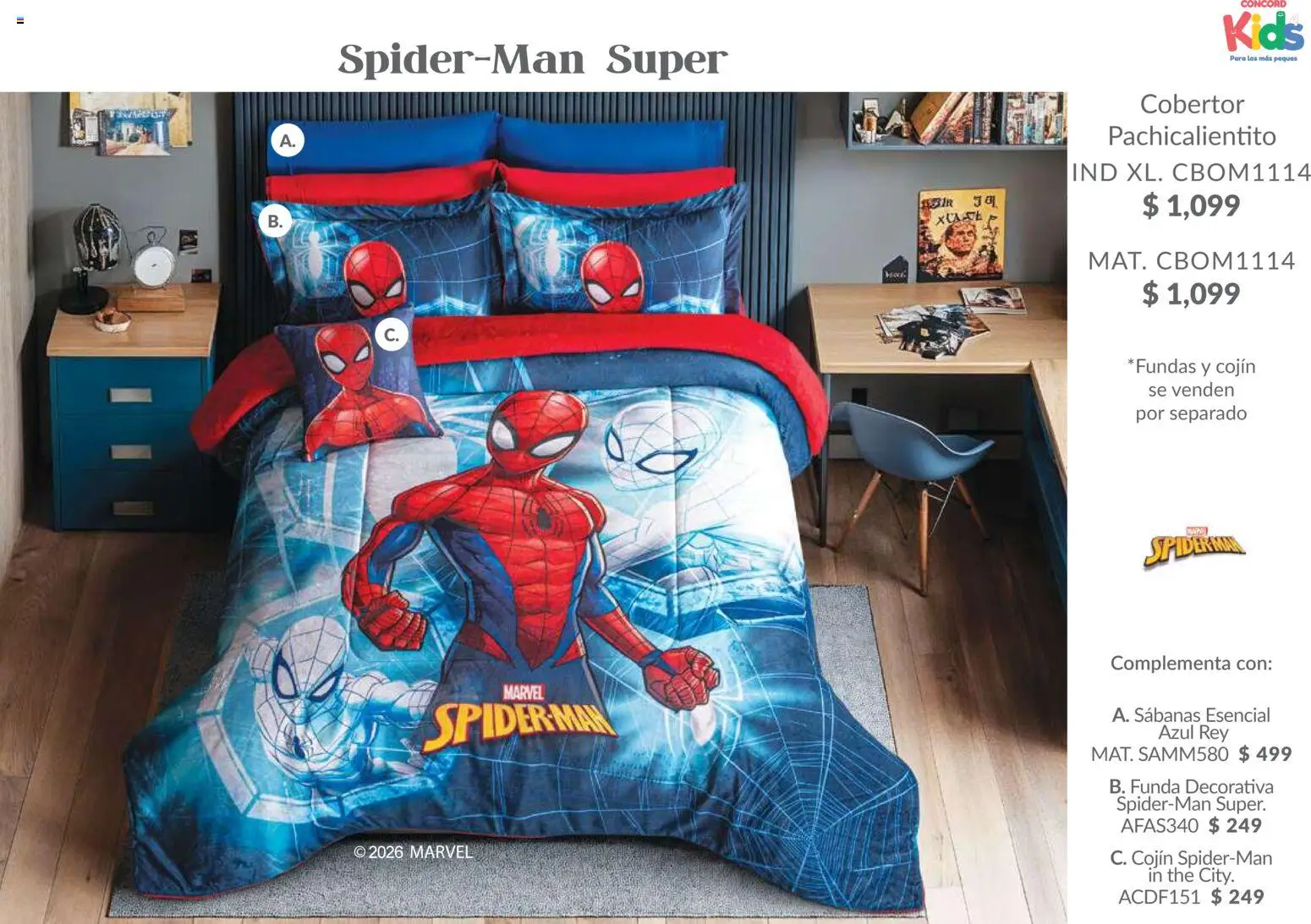 Nuevas ofertas de Colchas Concord válidas en toda la República Mexicana desde el 01.02.2026. ¡Encuentra las mejores ofertas en Colchas Concord catálogo Kids! | Página: 64 | Productos: Cobertor, Funda, Sabanas