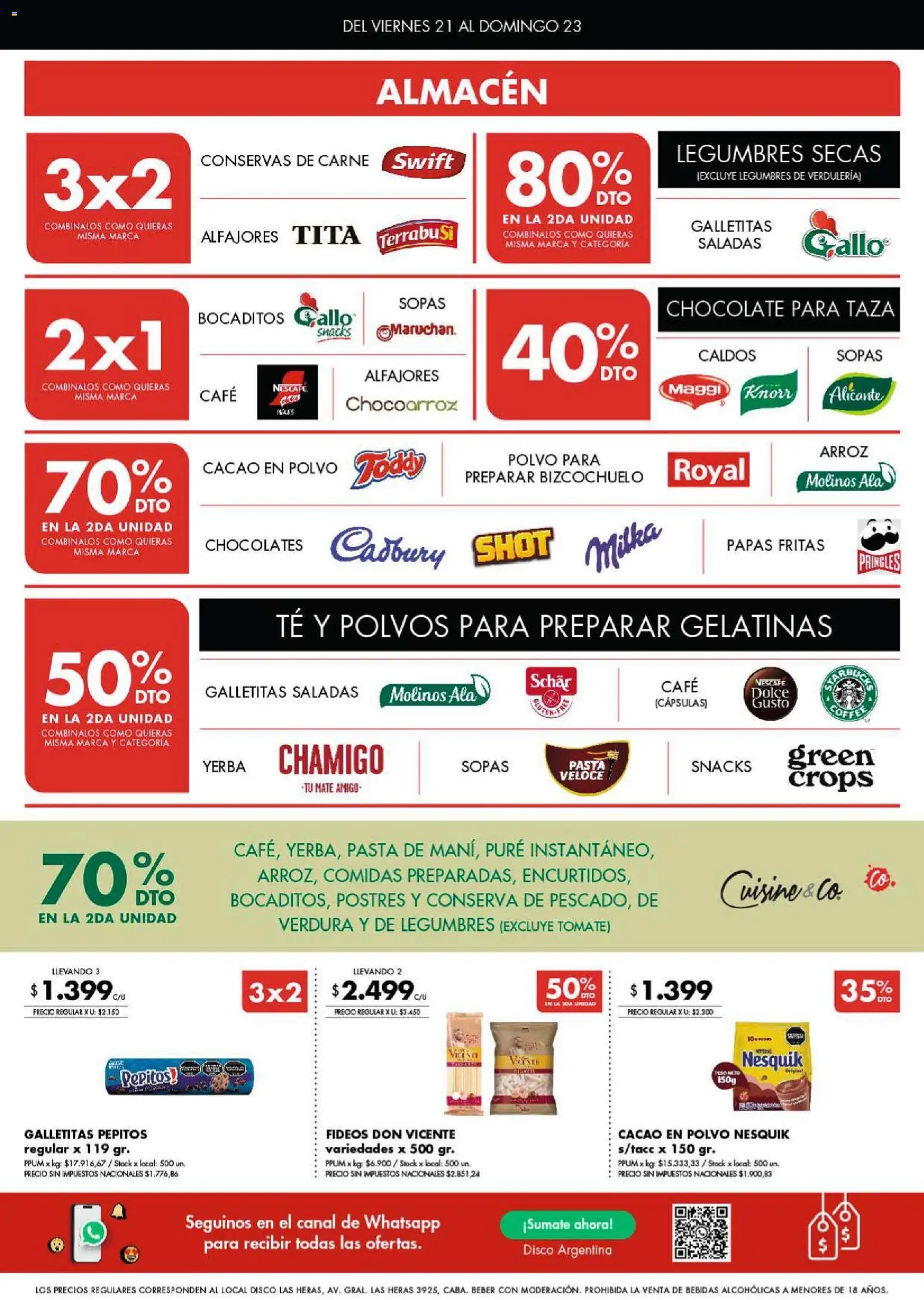 Disco - Ofertas  │ válido desde el 21.11.2025 | Página: 2 | Productos: Disco, Yerba, Chocolate, Papas fritas