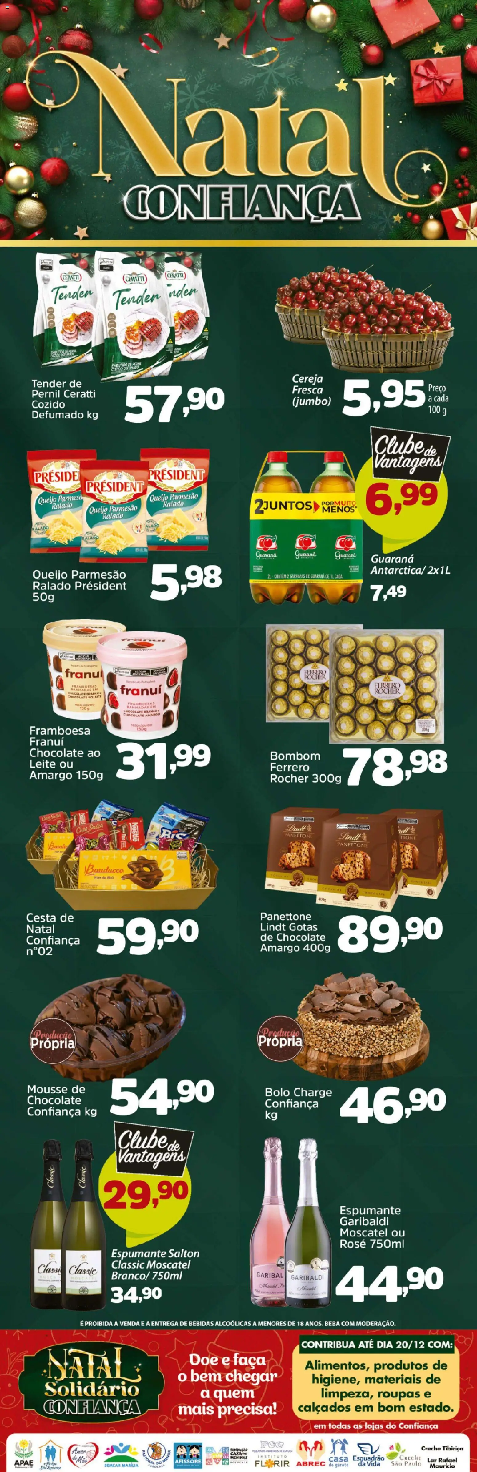 Confiança Folheto - válido de 16.12.2025 | Página: 5 | Produtos: Tender, Espumante, Ferrero Rocher, Queijo parmesão