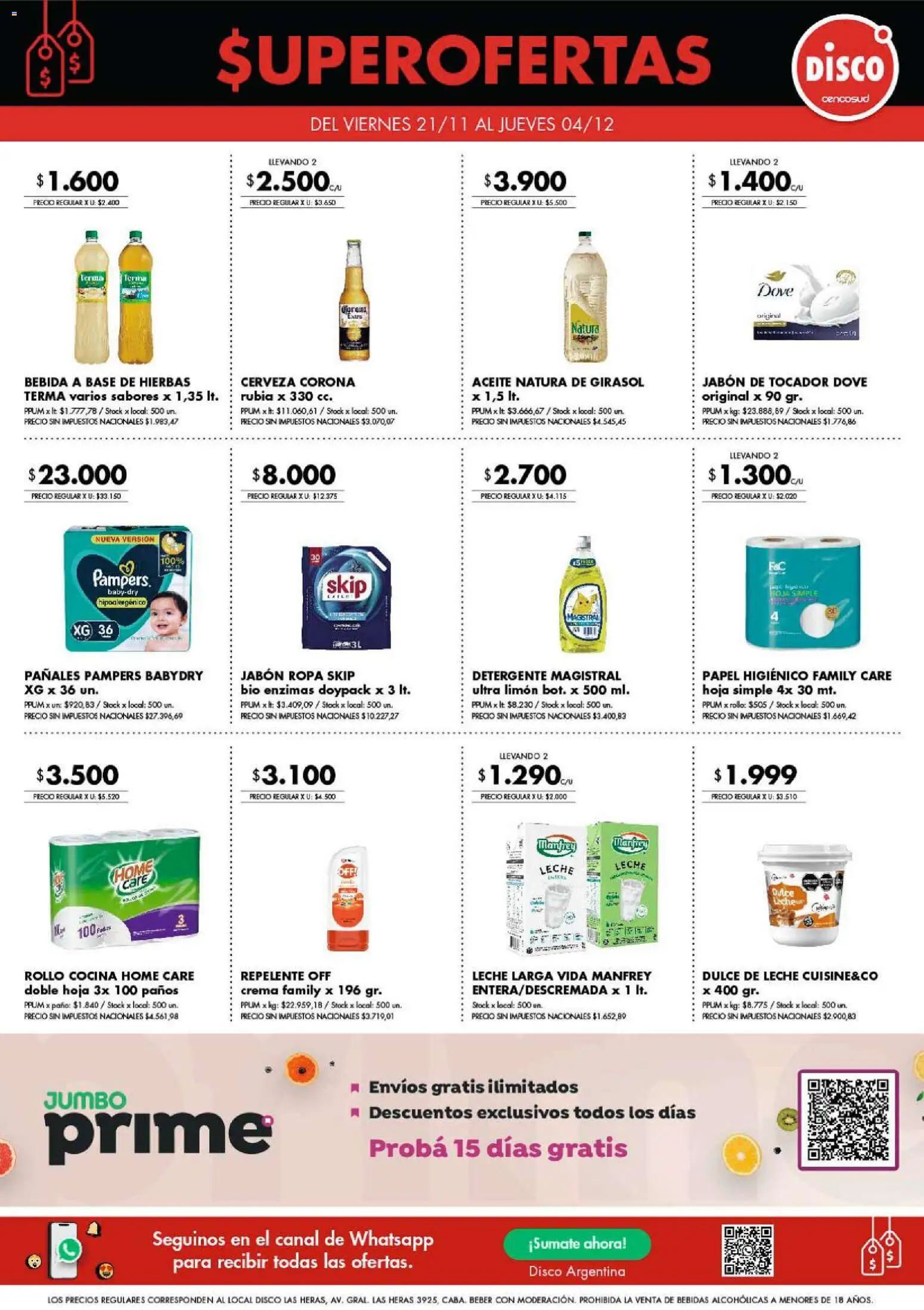 Disco - Especial Super Ofertas │ válido desde el 21.11.2025 | Página: 2 | Productos: Repelente, Detergente, Leche, Pañales