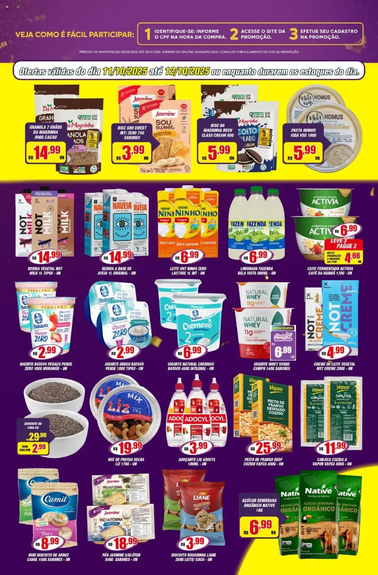 Violeta Supermercados Folheto - válido de 11.10.2025 | Página: 5 | Produtos: Biscoito, Chia, Granola, Bebida