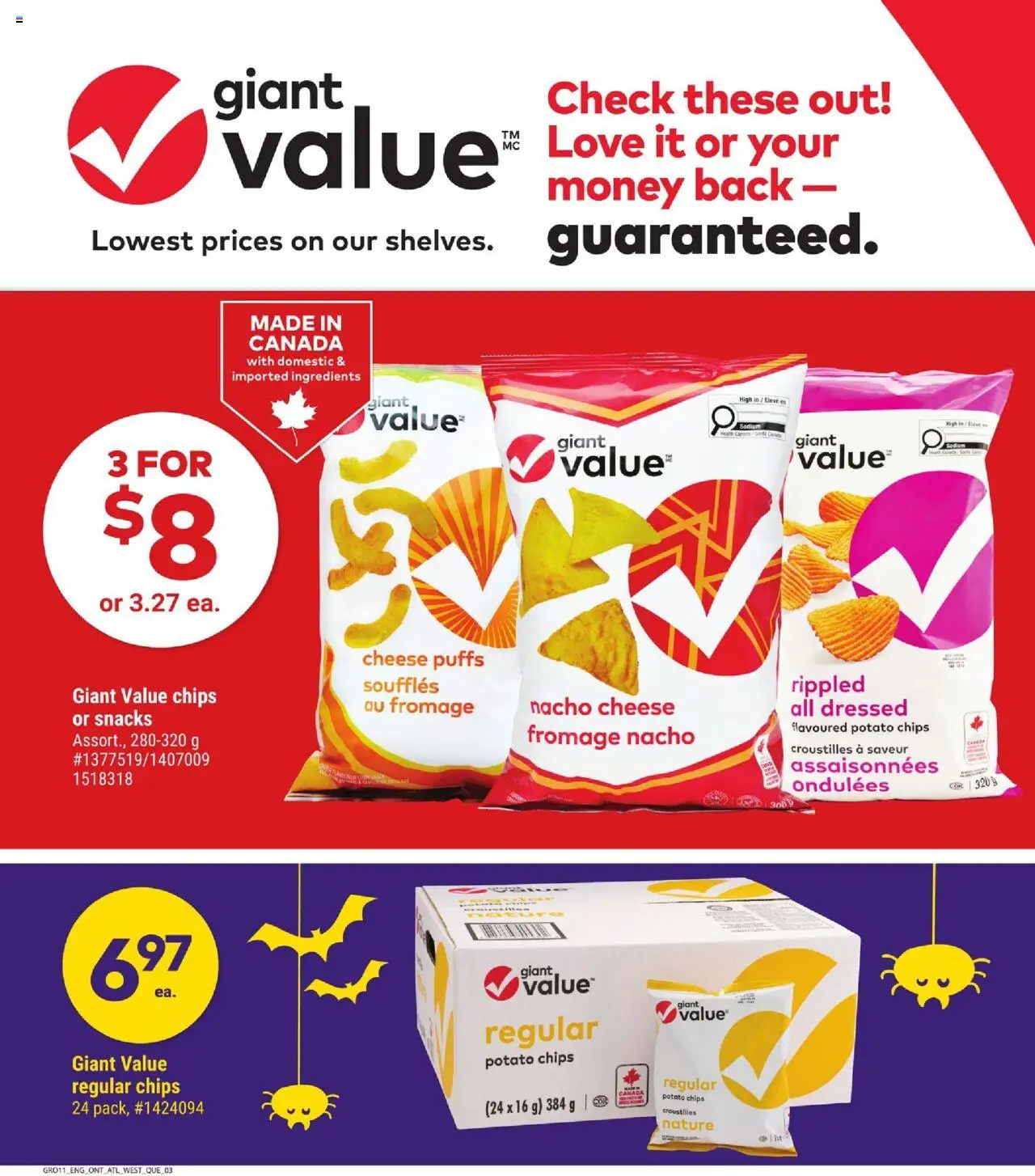 Giant Tiger flyer valid from 15.10.2025 | Page: 3 | Products: Chips, Cheese