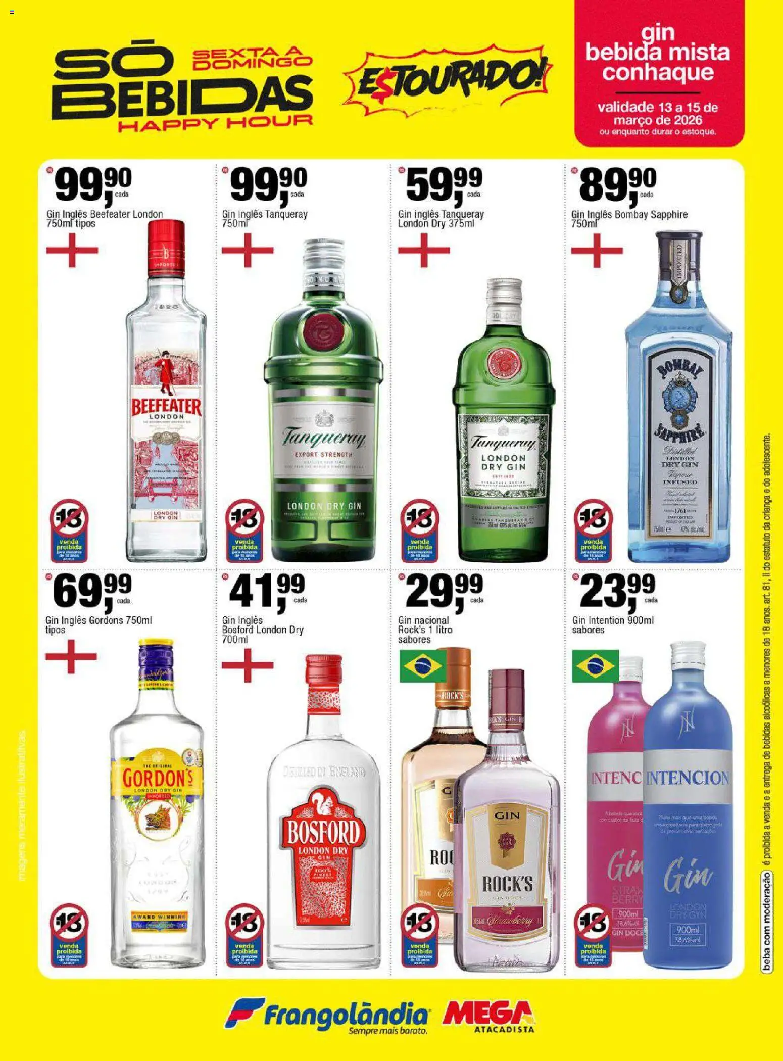 Frangolândia Folheto - válido de 13.03.2026 | Página: 4 | Produtos: Conhaque, Gin, Bebida
