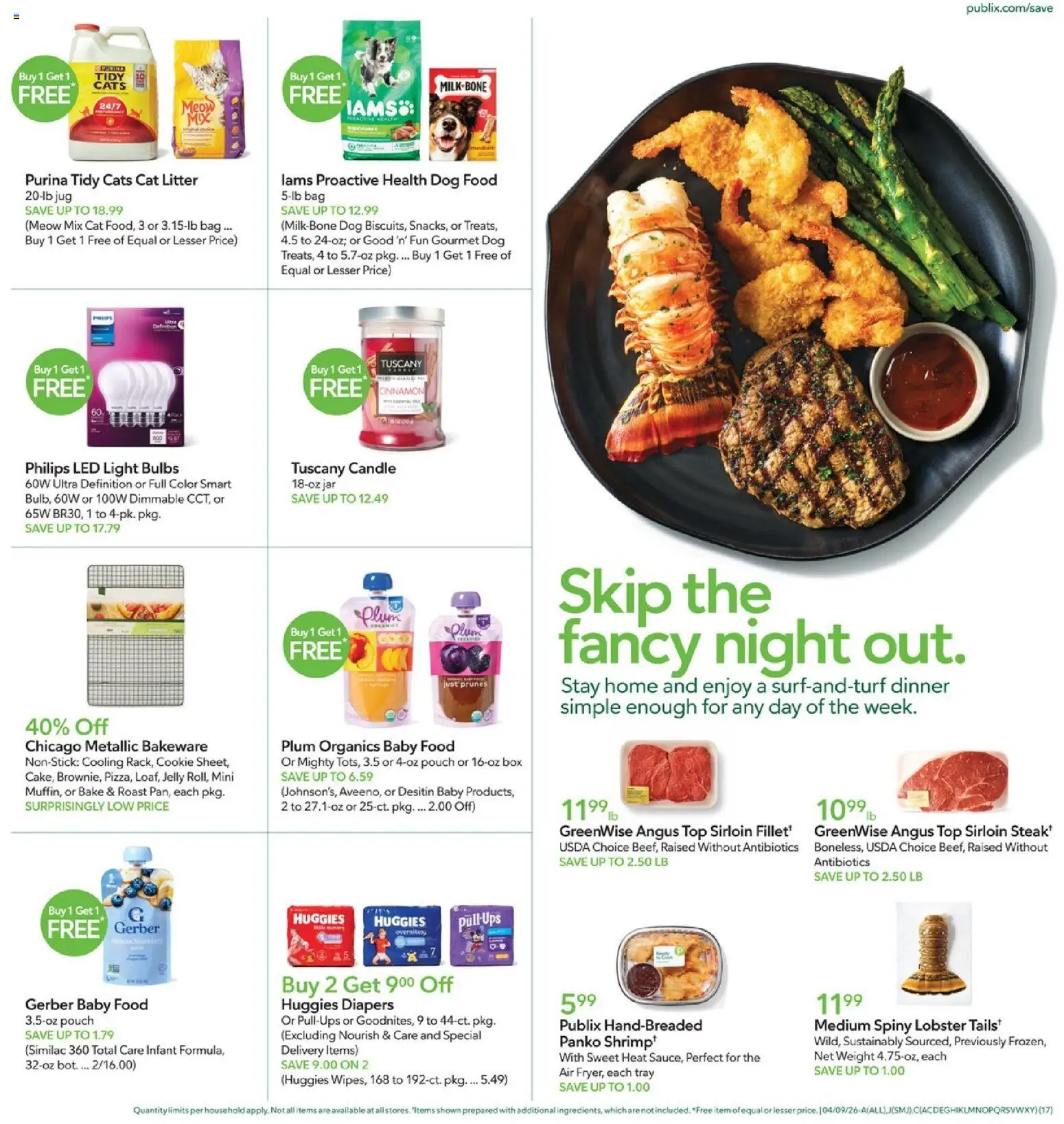 Publix Weekly Ad - valid from 08.04.2026 | Page: 17 | Products: Plum, Box, Cat Litter, Weight
