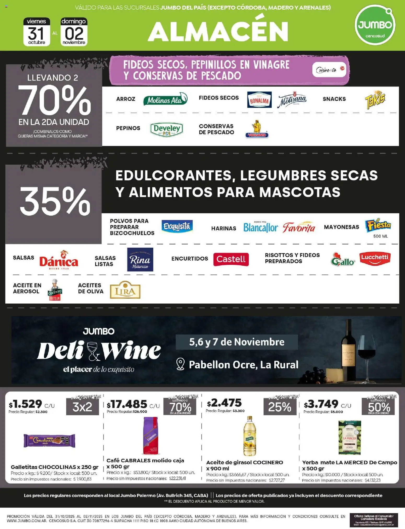 Jumbo - Ofertas Extremo | Salta & Tucumán │ válido desde el 31.10.2025 | Página: 2 | Productos: Pescado, Yerba, Aceite, Fideos