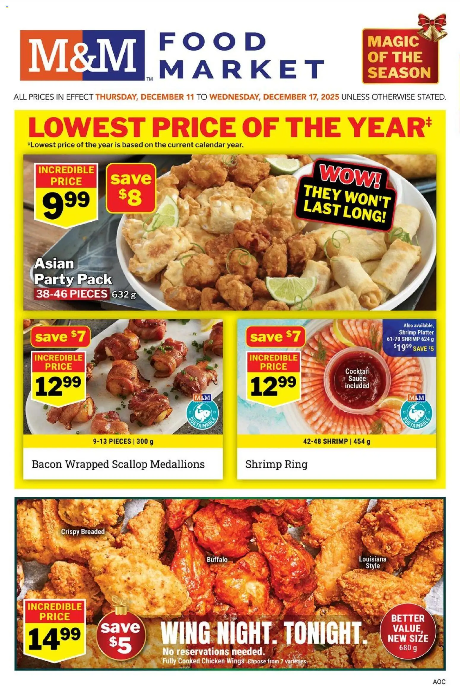 M&M Food Market flyer valid from 11.12.2025 | Page: 1 | Products: Chicken wings, Chicken