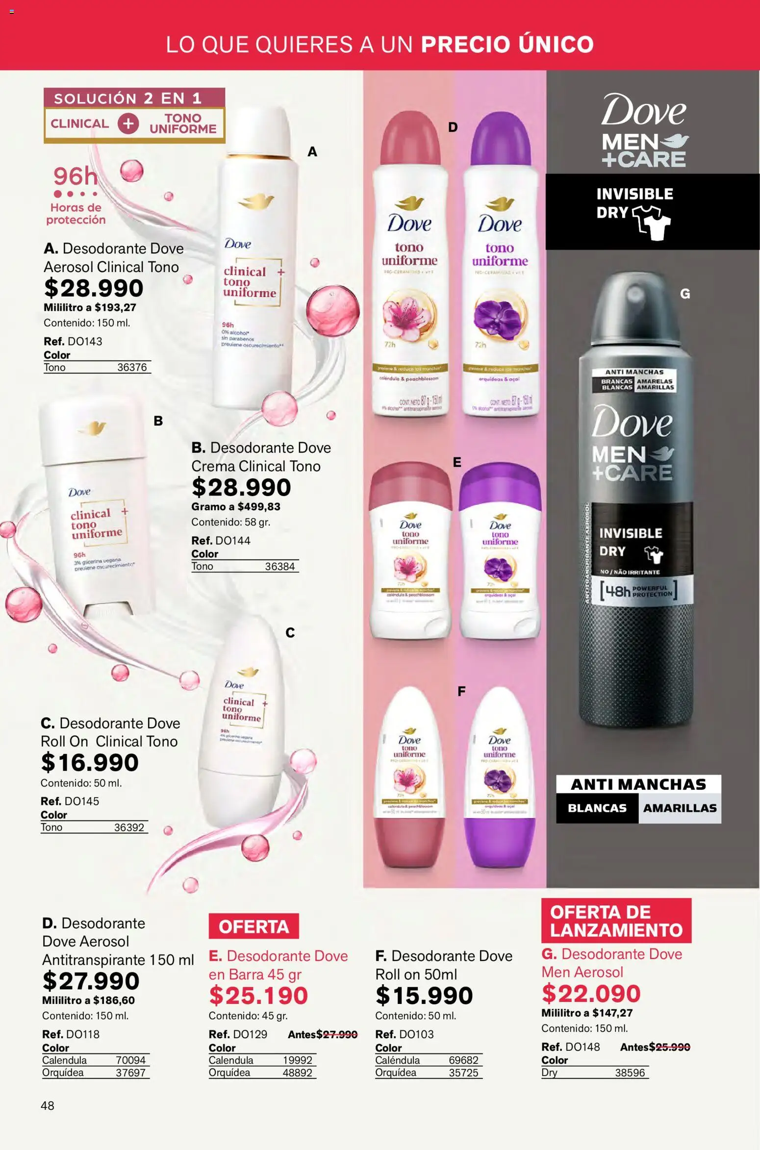 Leonisa revista - valida desde el 02.01.2026 | Página: 48 | Productos: Té, Crema, Desodorante, Antitranspirante