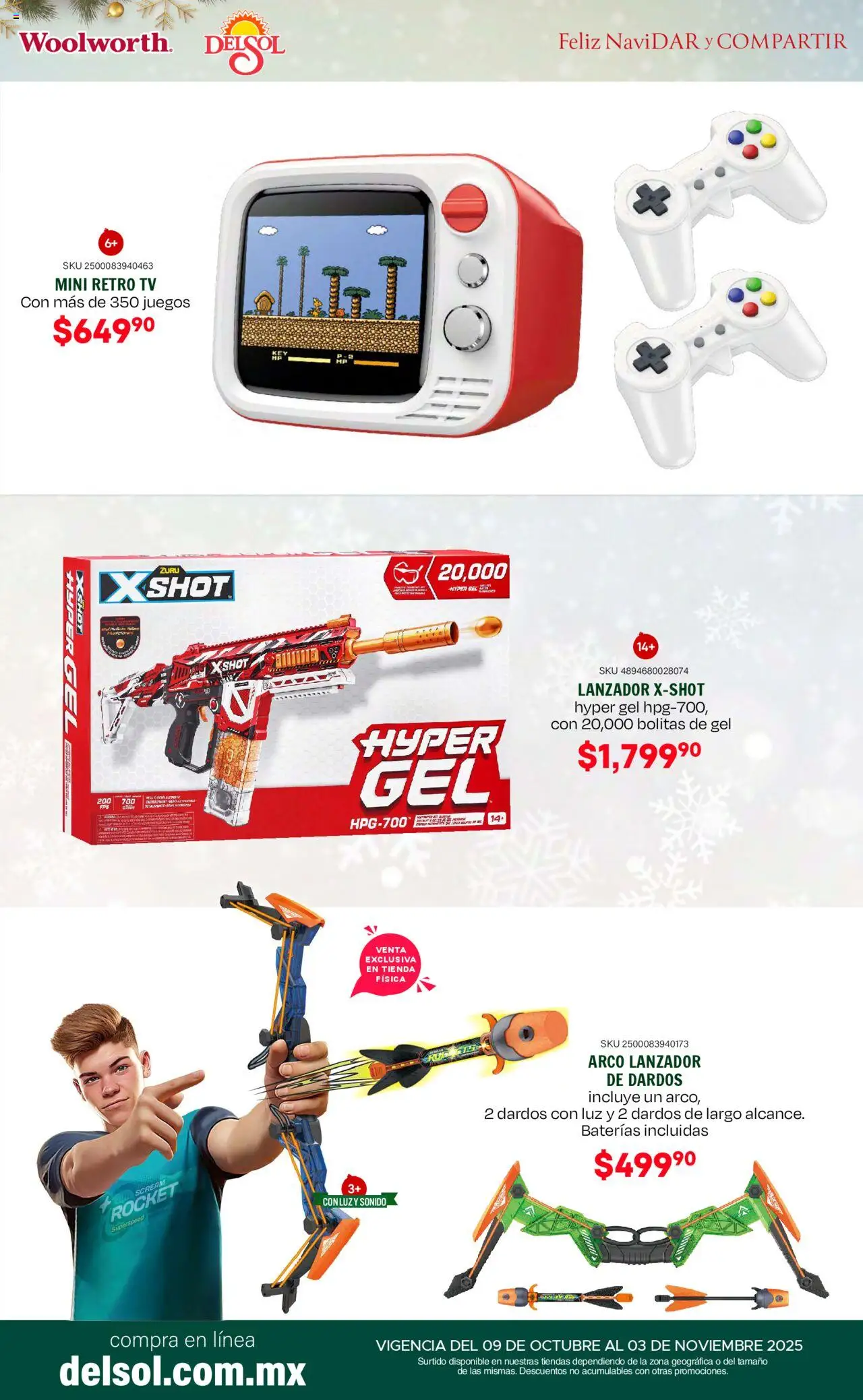 Nuevas ofertas de Del Sol y Woolworth válidas en toda la República Mexicana desde el 09.10.2025. ¡Encuentra las mejores ofertas en Del Sol y Woolworth - Catálogo Feliz NaviDar y Compartir ! | Página: 33 | Productos: Shot