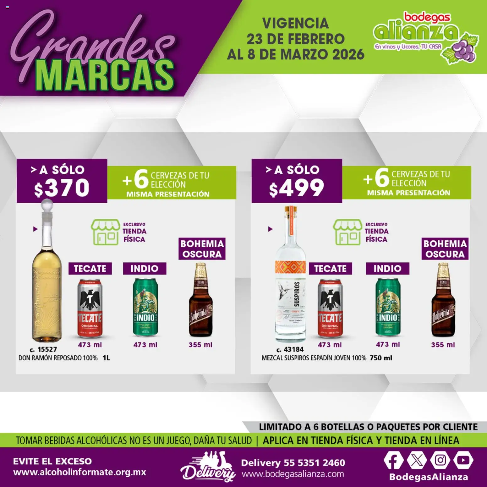 Nuevas ofertas de Bodegas Alianza válidas en toda la República Mexicana desde el 23.02.2026. ¡Encuentra las mejores ofertas en Bodegas Alianza catálogo Grandes Marcas! | Página: 12