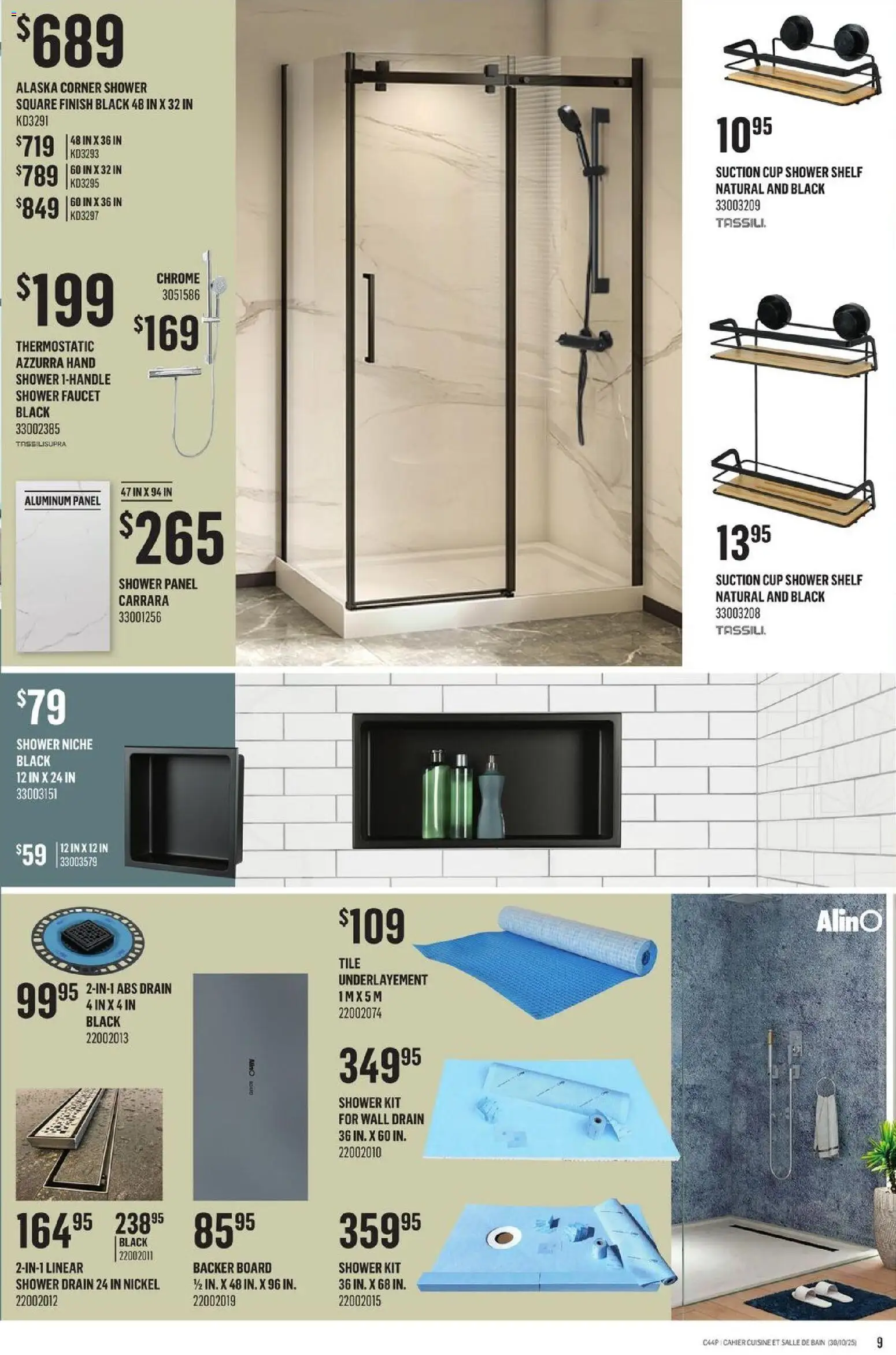 Canac flyer valid from 30.10.2025 | Page: 9 | Products: Shelf, Shower