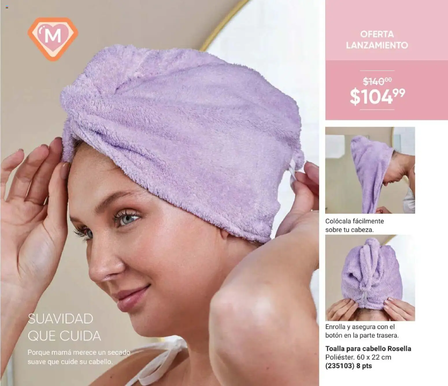 Nuevas ofertas de AVON válidas en toda la República Mexicana desde el 02.04.2026. ¡Encuentra las mejores ofertas en AVON Casa & Estilo 6 2026! | Página: 109 | Productos: Toalla, Sobre