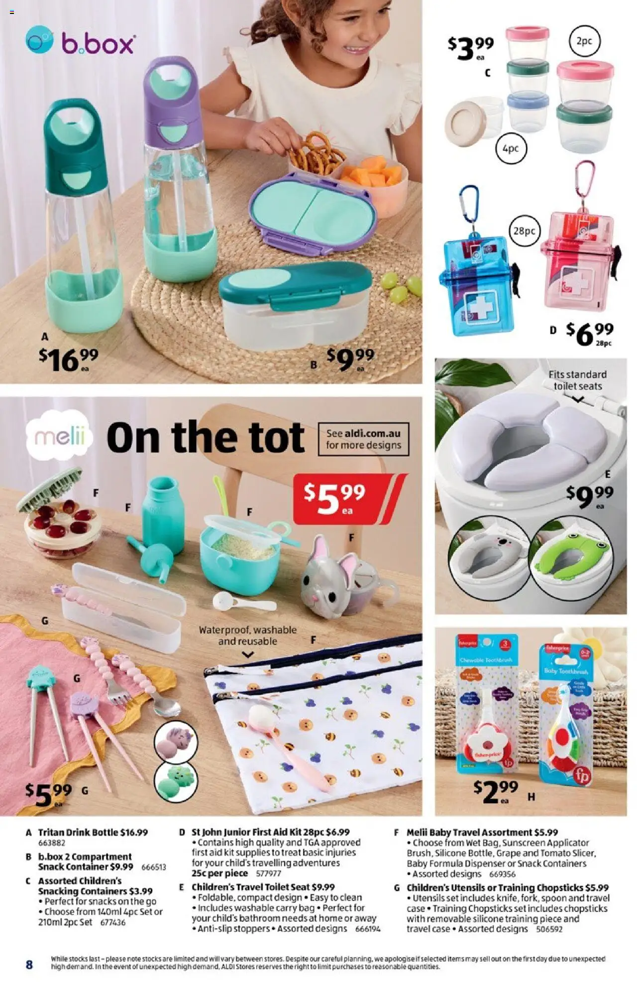 Aldi catalogue - valid from 01.10.2025 | Page: 8 | Products: Toilet, Utensils, Toothbrush, Bathroom