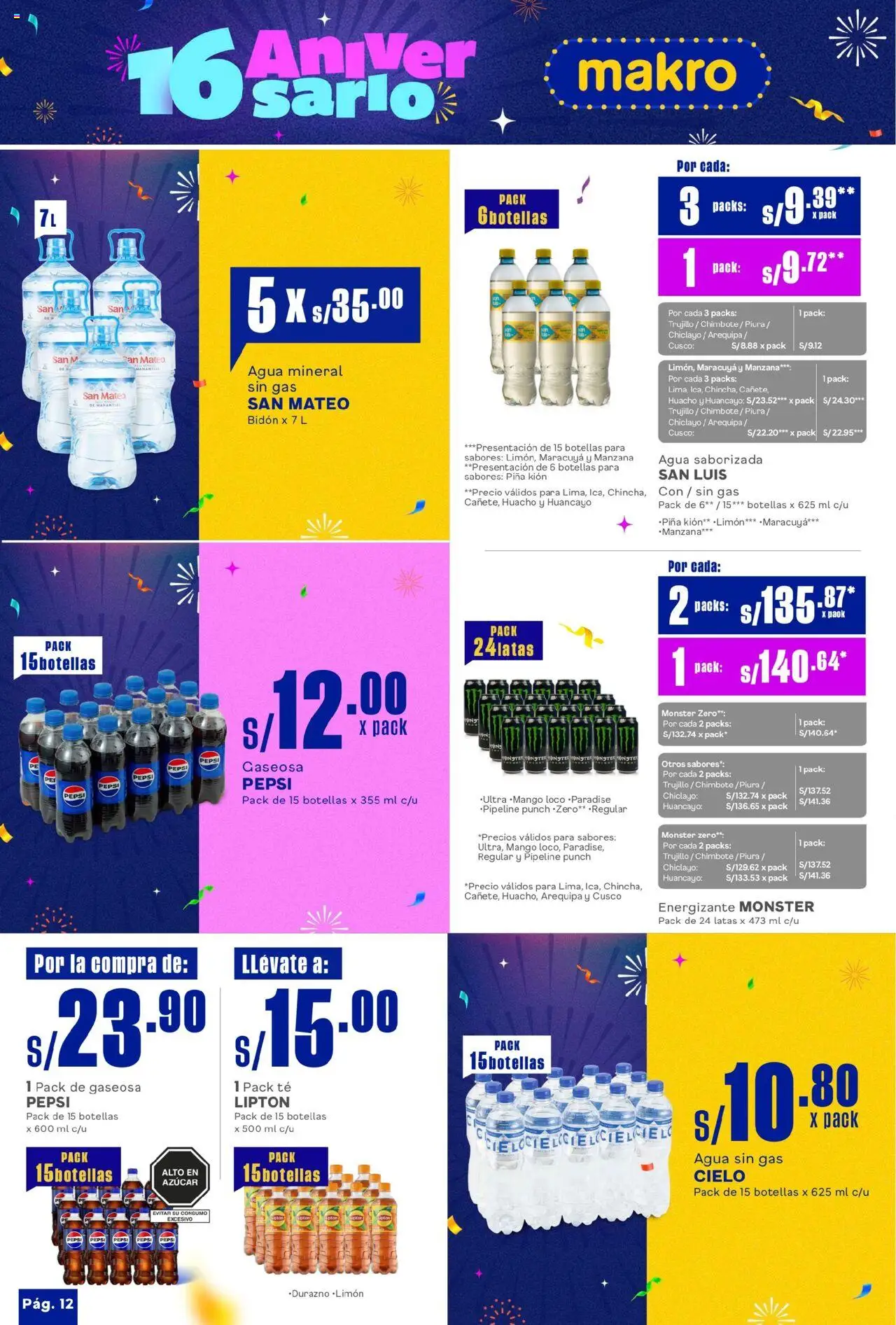 Catálogo Makro válido desde 17.07.2025 | Página: 14 | Productos: Té, Piña, Kion