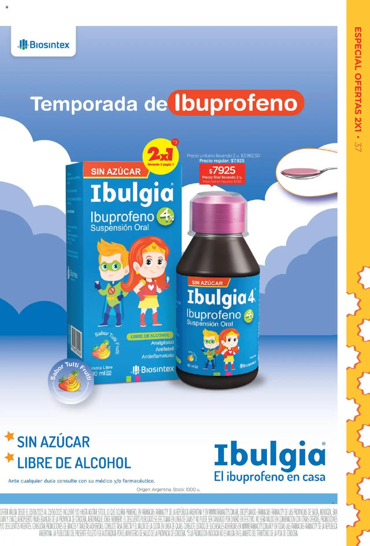 Farmacity catálogo │ válido desde el 03.06.2025 | Página: 37 | Productos: Azucar, Analgésico, Antiinflamatorio