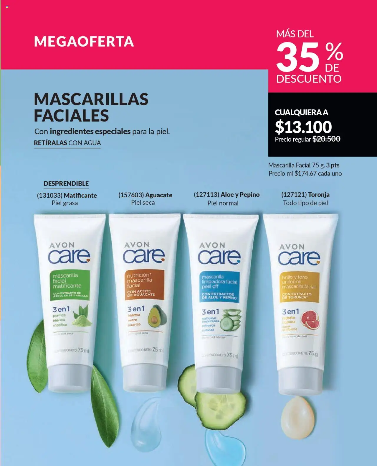 Avon revista - valida desde el 12.09.2025 | Página: 108 | Productos: Té, Aguacate, Brillo, Mascarilla