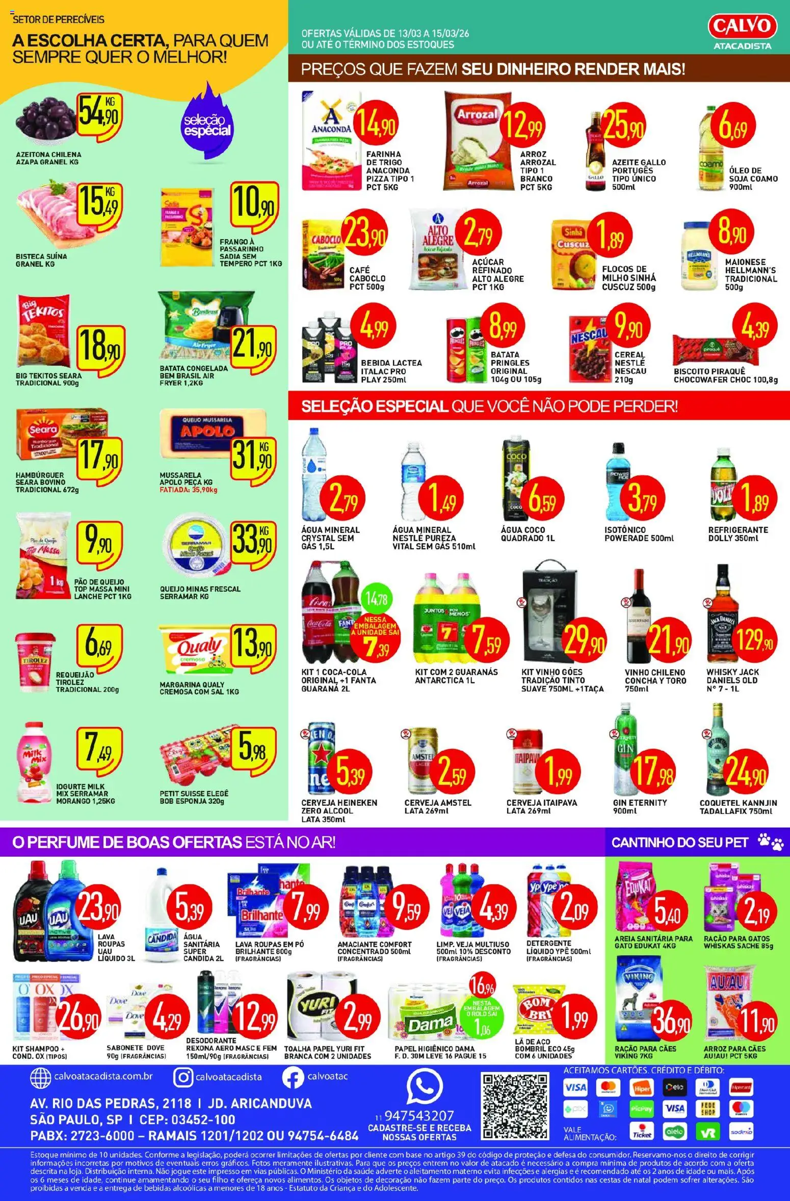 Calvo Atacadista Folheto - válido de 13.03.2026 | Página: 2 | Produtos: Esponja, Massa, Bebida, Gin eternity