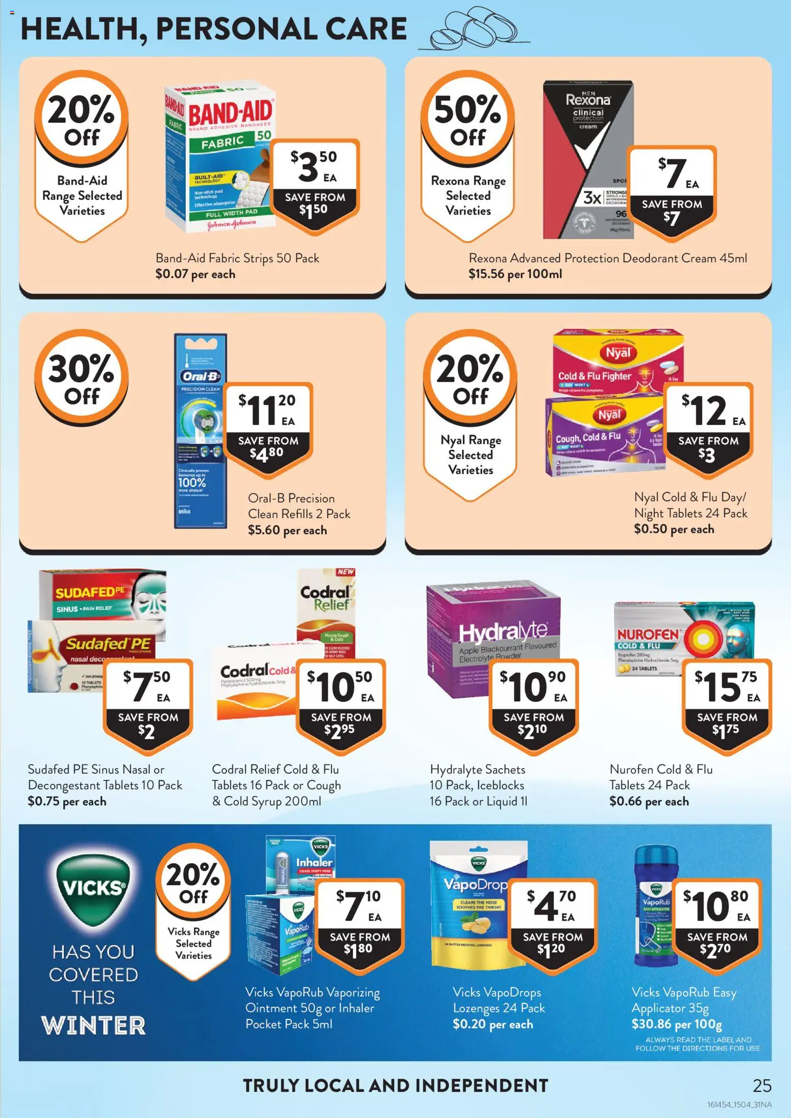 Foodworks catalogue - valid from 15.04.2026 | Page: 25 | Products: Deodorant, VapoRub, Sinus, Tablets