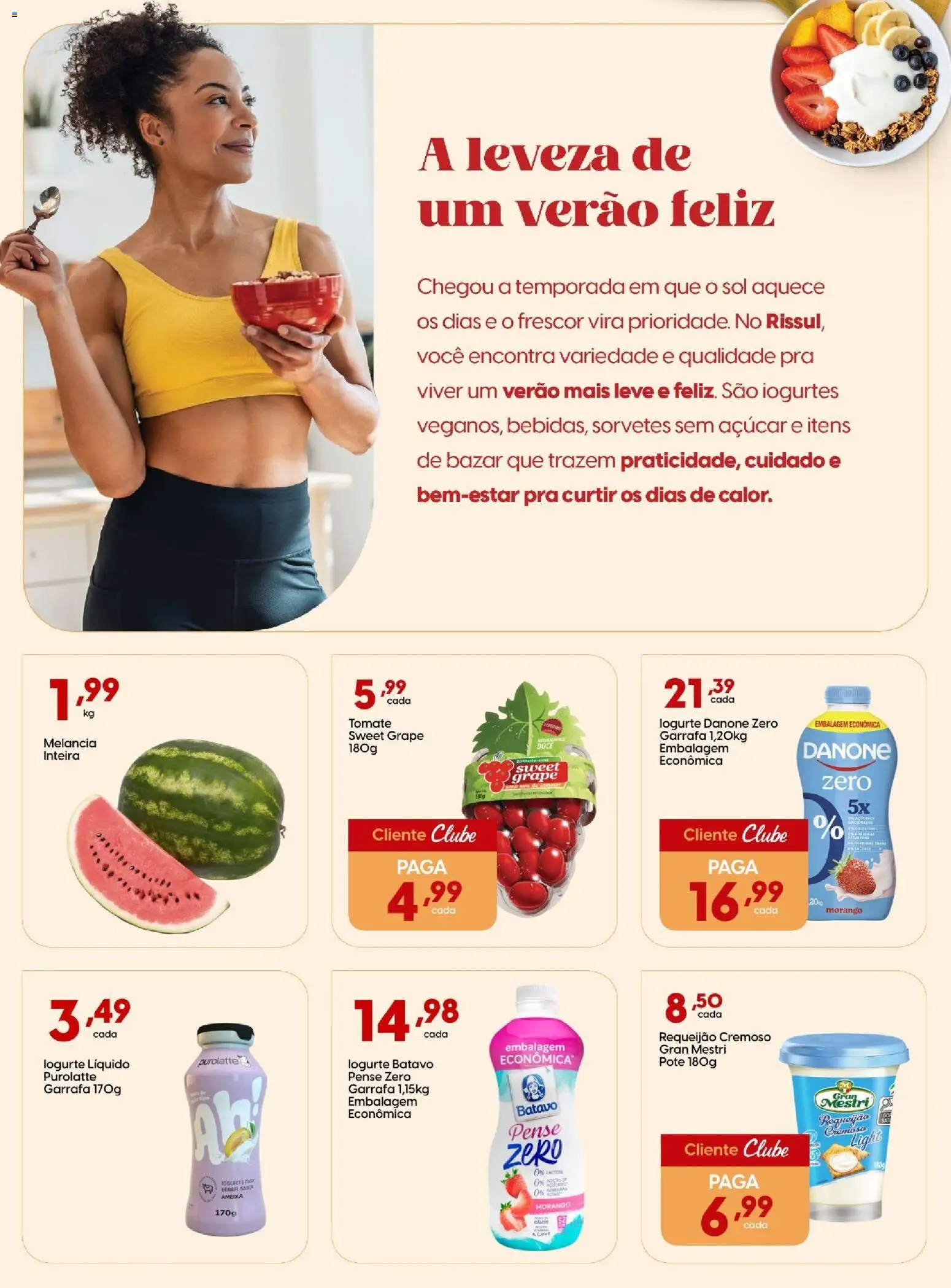 Rissul Folheto - válido de 26.01.2026 | Página: 2 | Produtos: Melancia, Iogurte, Requeijão, Ameixa