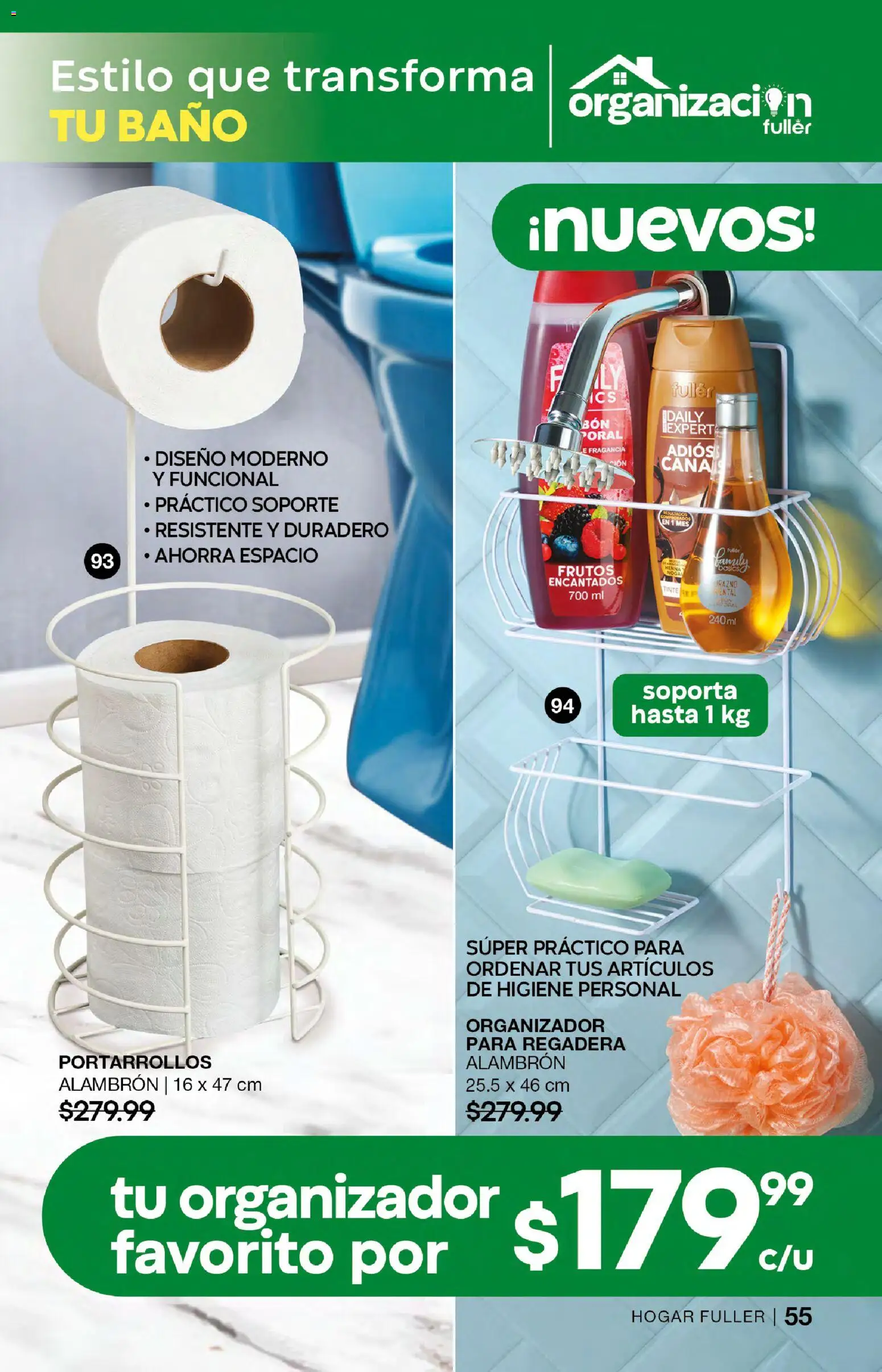 Nuevas ofertas de Fuller válidas en toda la República Mexicana desde el 10.12.2025. ¡Encuentra las mejores ofertas en Fuller campaña 18 2025! | Página: 56 | Productos: Organizador, Baño, Regadera, Fragancia