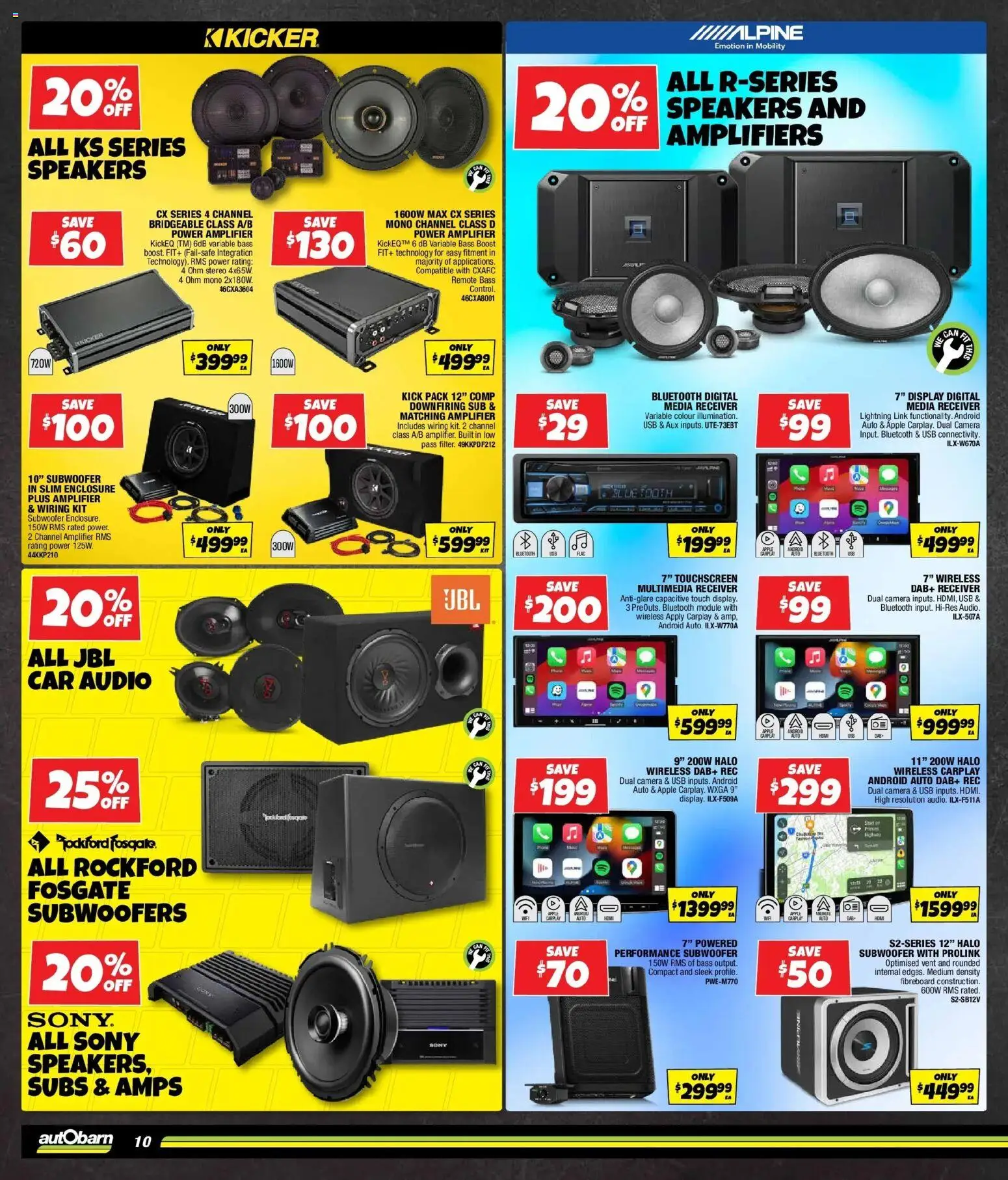 Autobarn catalogue - valid from 22.10.2025 | Page: 10 | Products: Amplifier, Digital, Camera, Usb