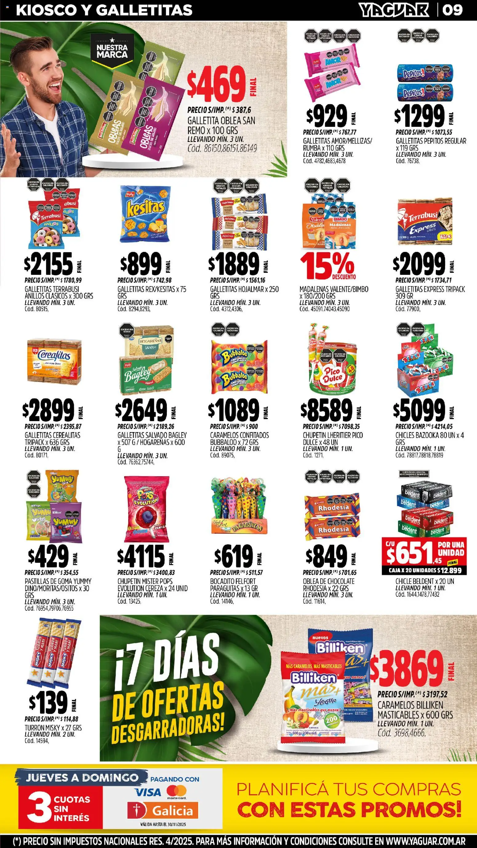 Yaguar - Mar del Plata │ válido desde el 10.11.2025 | Página: 10 | Productos: Pico, Caja, Mani, Chicle