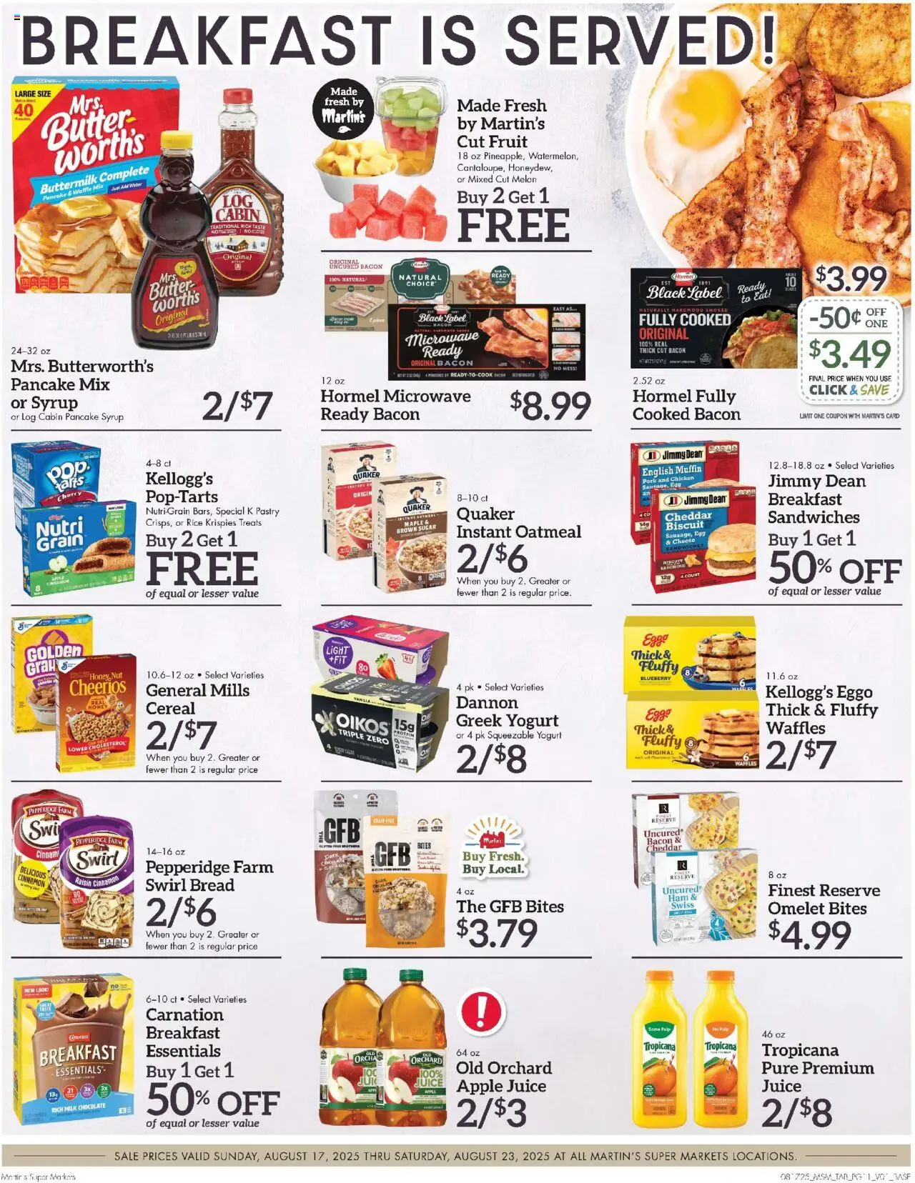 Martin’s Weekly Ad - valid from 17.08.2025 | Page: 11 | Products: Yogurt, Microwave, Pork, Water